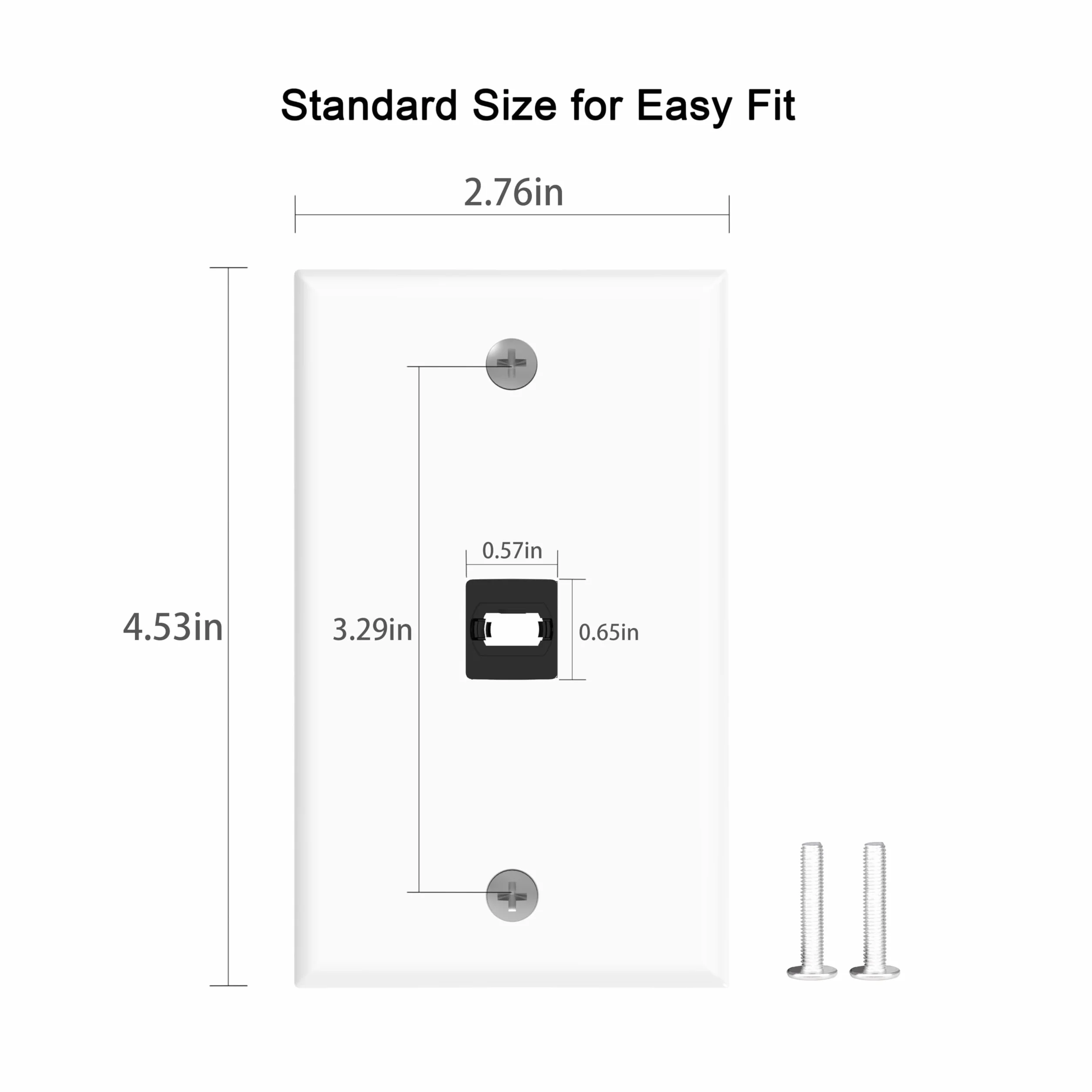 RUIPRO Keystone Wall Plate 2-Pack, Single Gang HDMI 8K Keystone Coupler (1-Port)