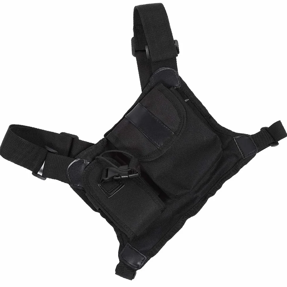 Walkie Talkie Chest Pocket Harness Borse Nylon Regolabile Universale