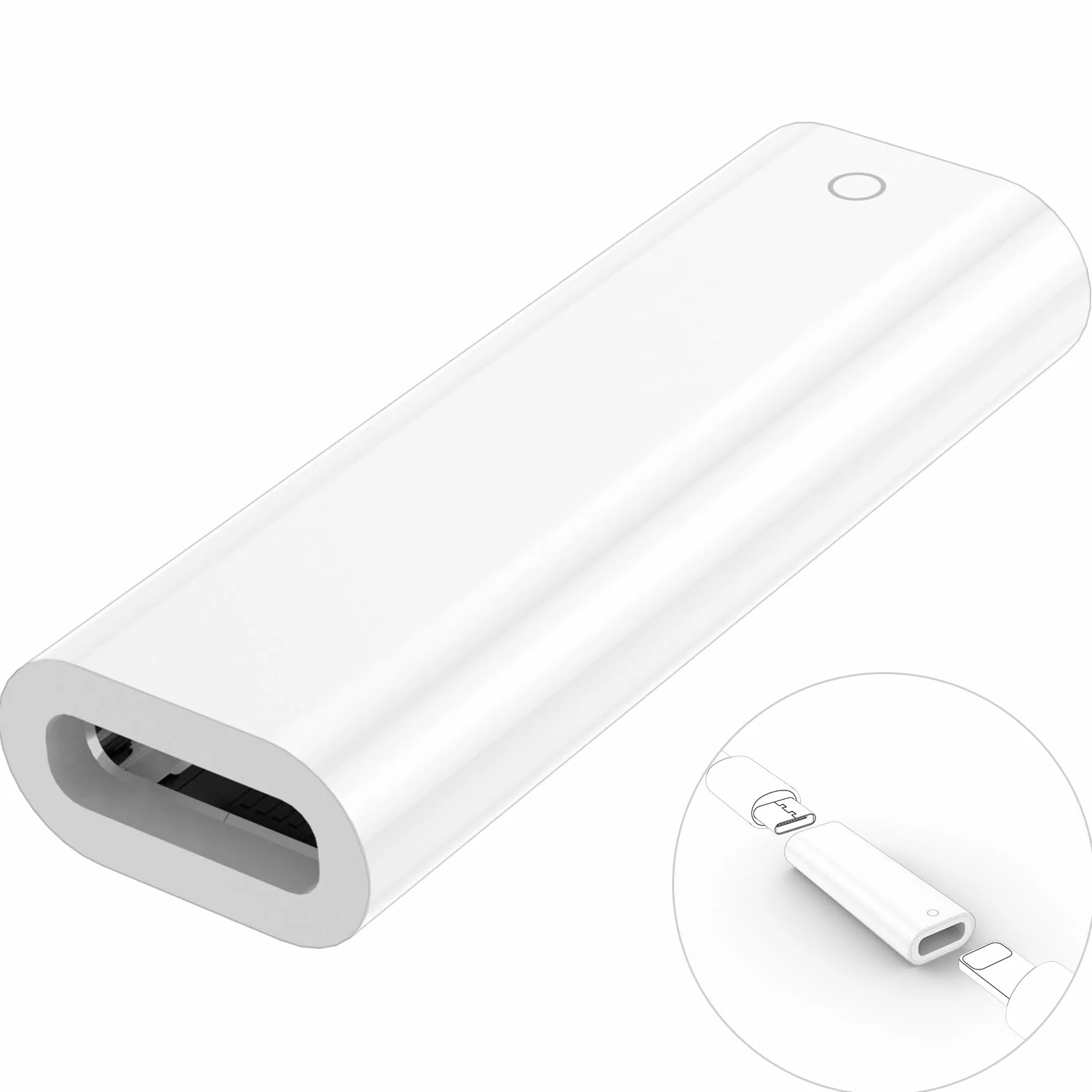 Adattatore USB-C per Apple Pencil 1 Generazione, Supporta Bluetooth per iPad 10 2022 e iPad 11 2025, Caricatore USB C, Bianco
