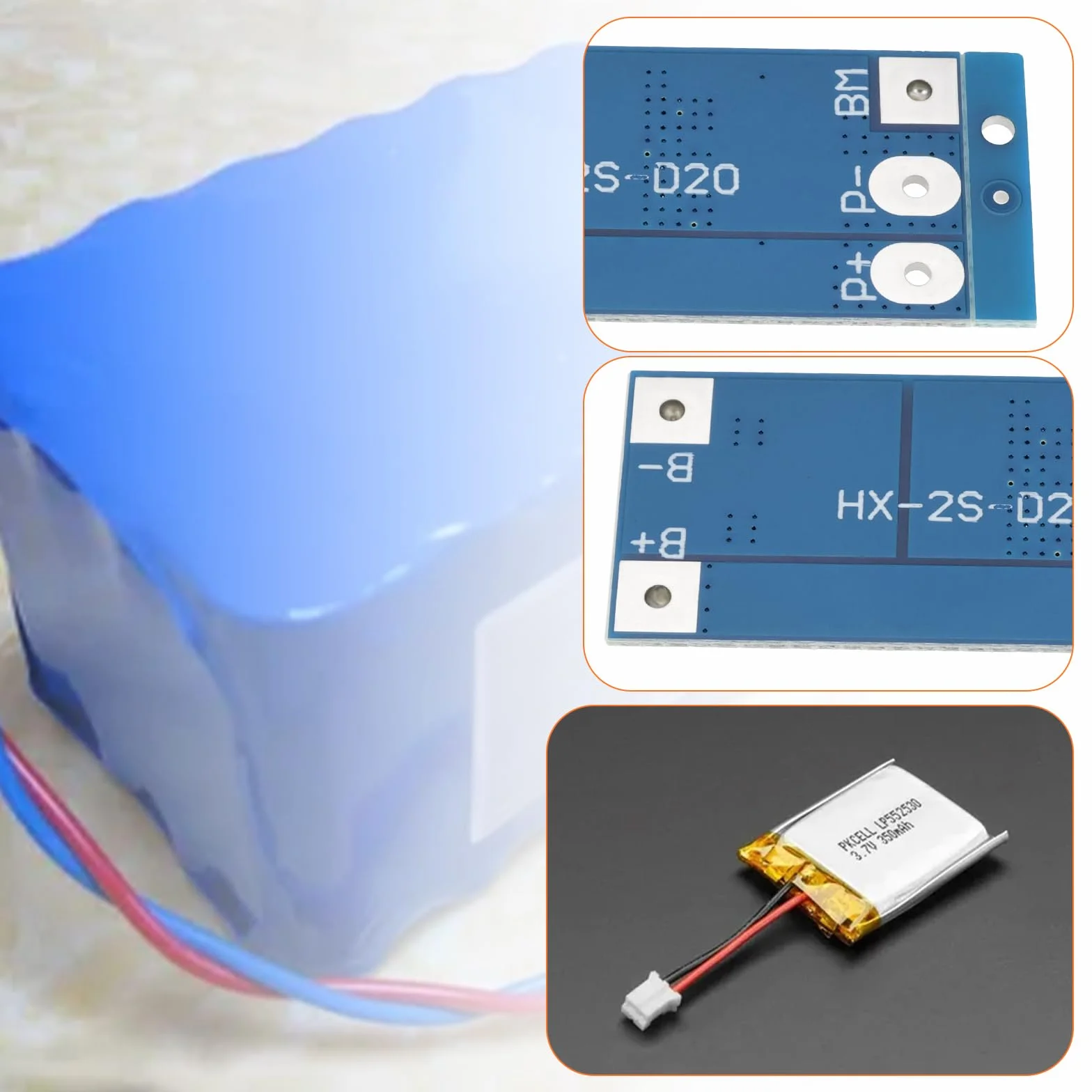 Scheda Di Protezione Della Batteria 2S 7,4 V 13 A Bilanciamento Li-ion Litio 18650 46 X 20 X 3,6 Mm