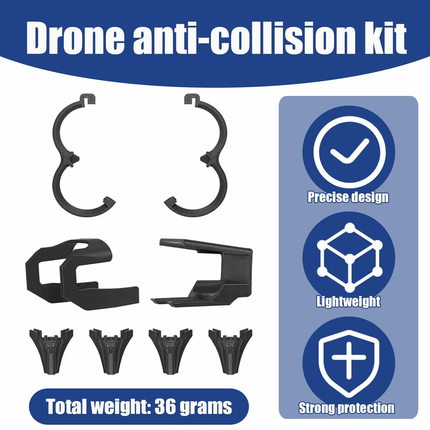 Zestaw ochronny 3 w 1 do DJI NEO 2, osłona śmigieł i podwozie lądowania