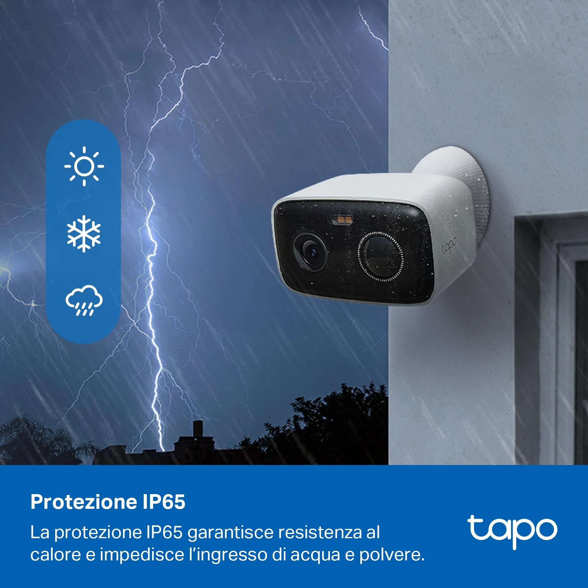Tapo C400 Telecamera WiFi Esterno FHD senza Fili Batteria 5200mAh 180 Giorni IP65