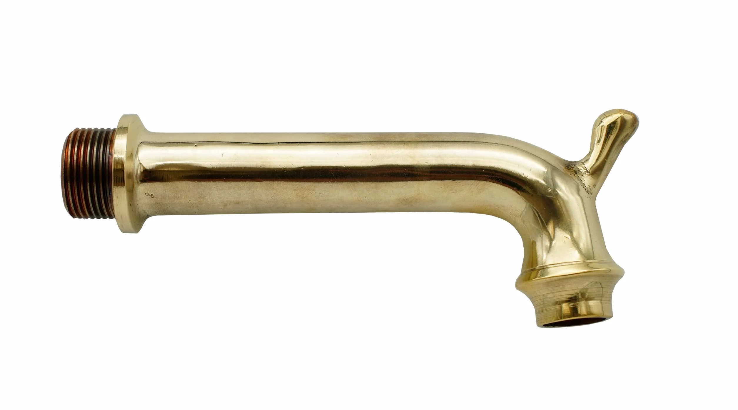 L'ARTISTICA F.LLI PERINCIOLI | Erogatore Continuo con Gancio Attacco 1/2" M, Erogatore in Ottone per Fontane a Colonna o Muro, 41x120mm
