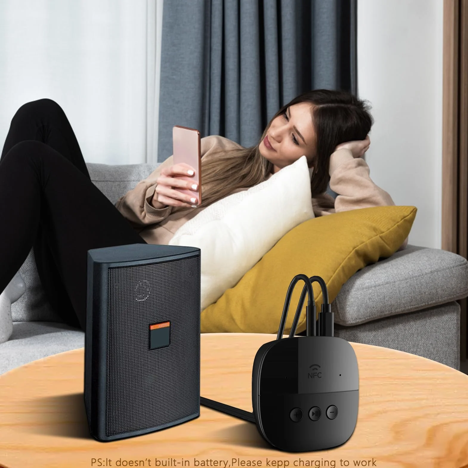 eppfun Ricevitore Bluetooth 5.2 HIFI con NFC USB 3.5mm AUX RCA TF