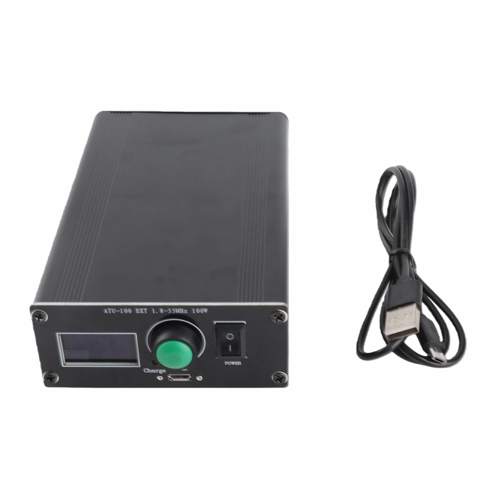 Sintonizzatore D'antenna ATU-100 1.8-50MHz 0.96IN Firmware Programmato con Custodia per Radio
