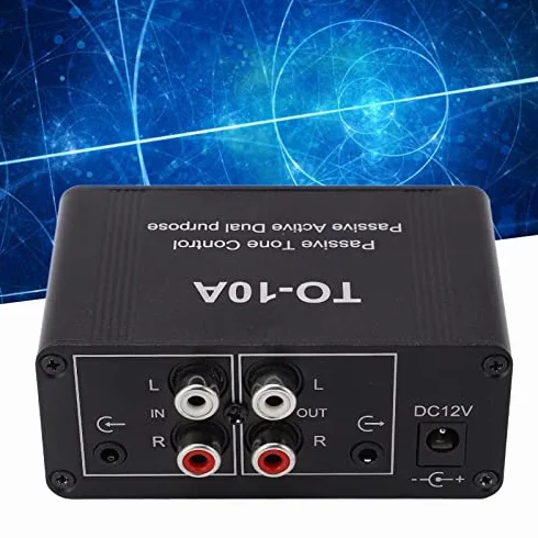 Mini Preamplificatore Audio Stereo con Controllo Tono EQ Passivo per Home Studio DJ