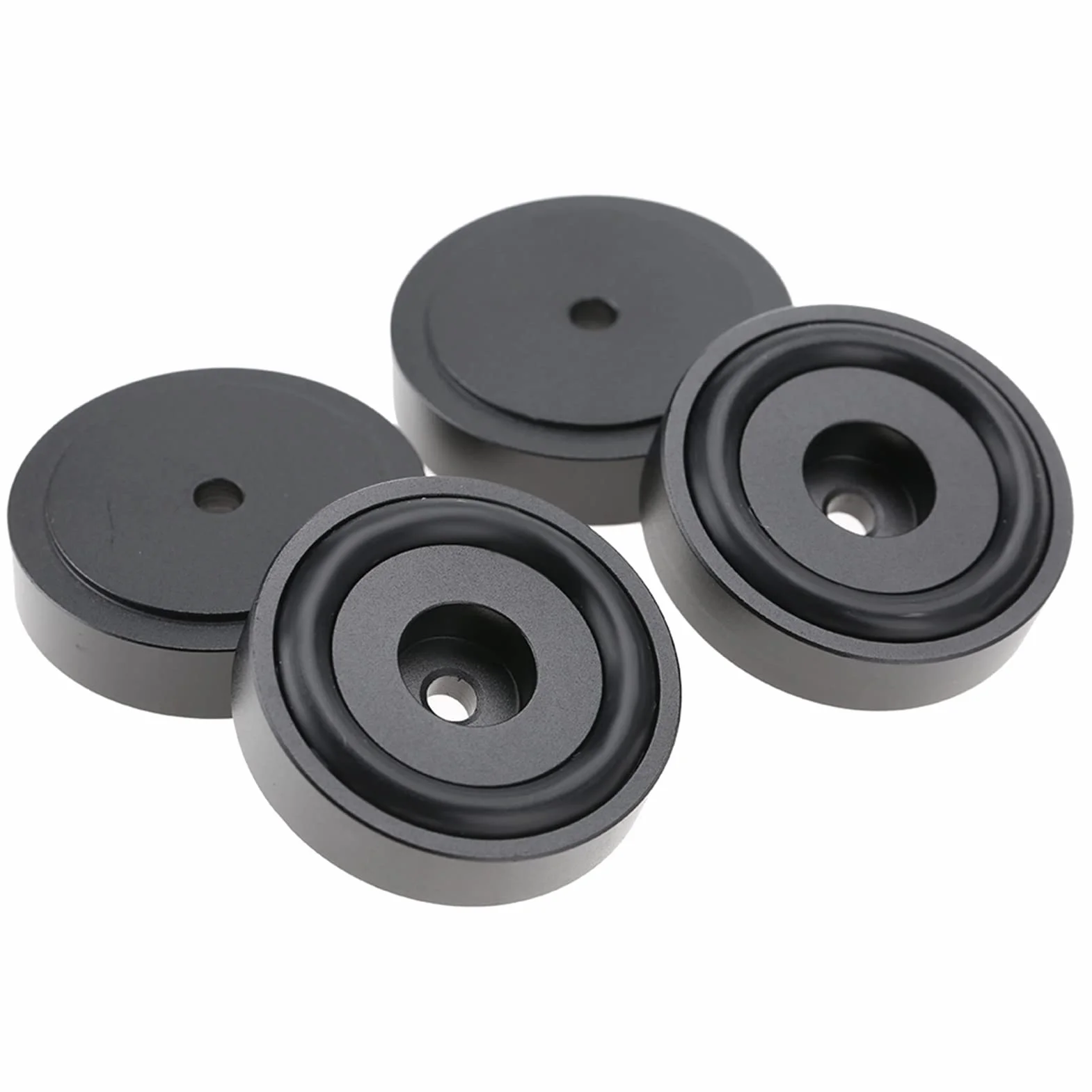 Amplificatore Piedini in Alluminio Anodizzato 4Pcs 40x10mm Nero