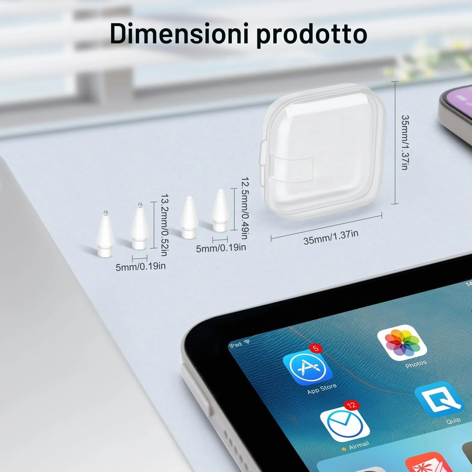 Punta per Apple Pencil 1a/2a Generazione 4 Pezzi Accessori di Ricambio iPencil Alta Sensibilità