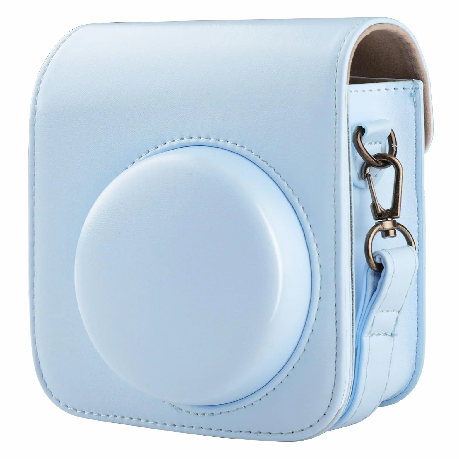 Custodia per Fotocamera Fujifilm Mini 12 in Pelle PU Compatibile Instax Mini, Cielo Blu