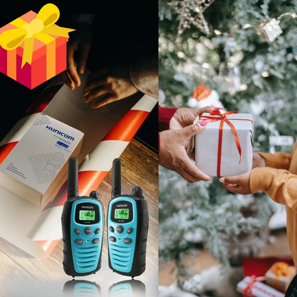 Walkie Talkie PMR VOX vivavoce 5 km LED retroilluminazione Blu