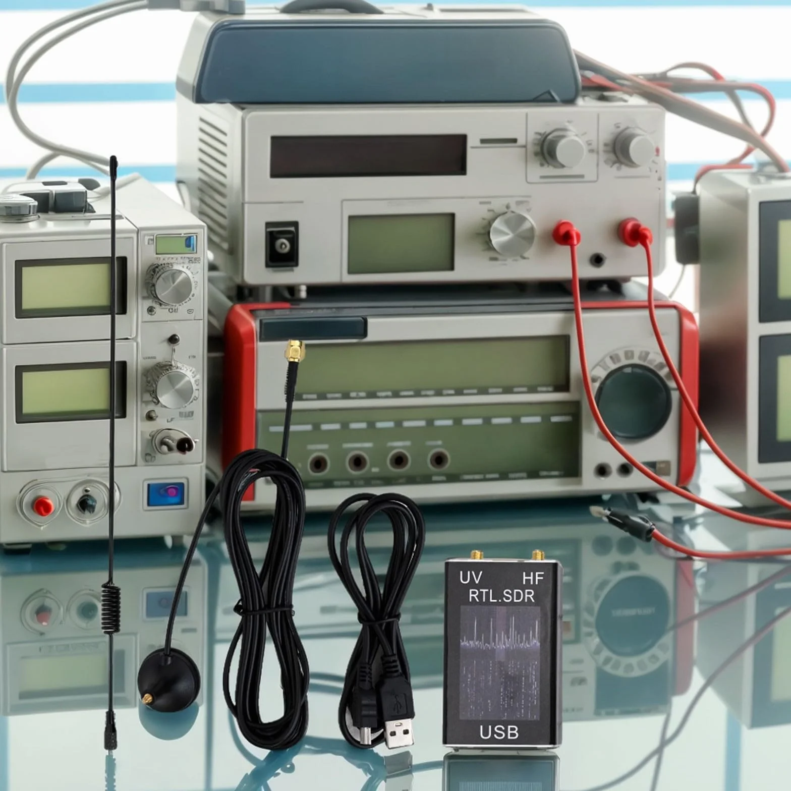 RTL-SDR R820T2 RTL2832U Ricevitore sintonizzatore USB 100 kHz - 1,7 GHz