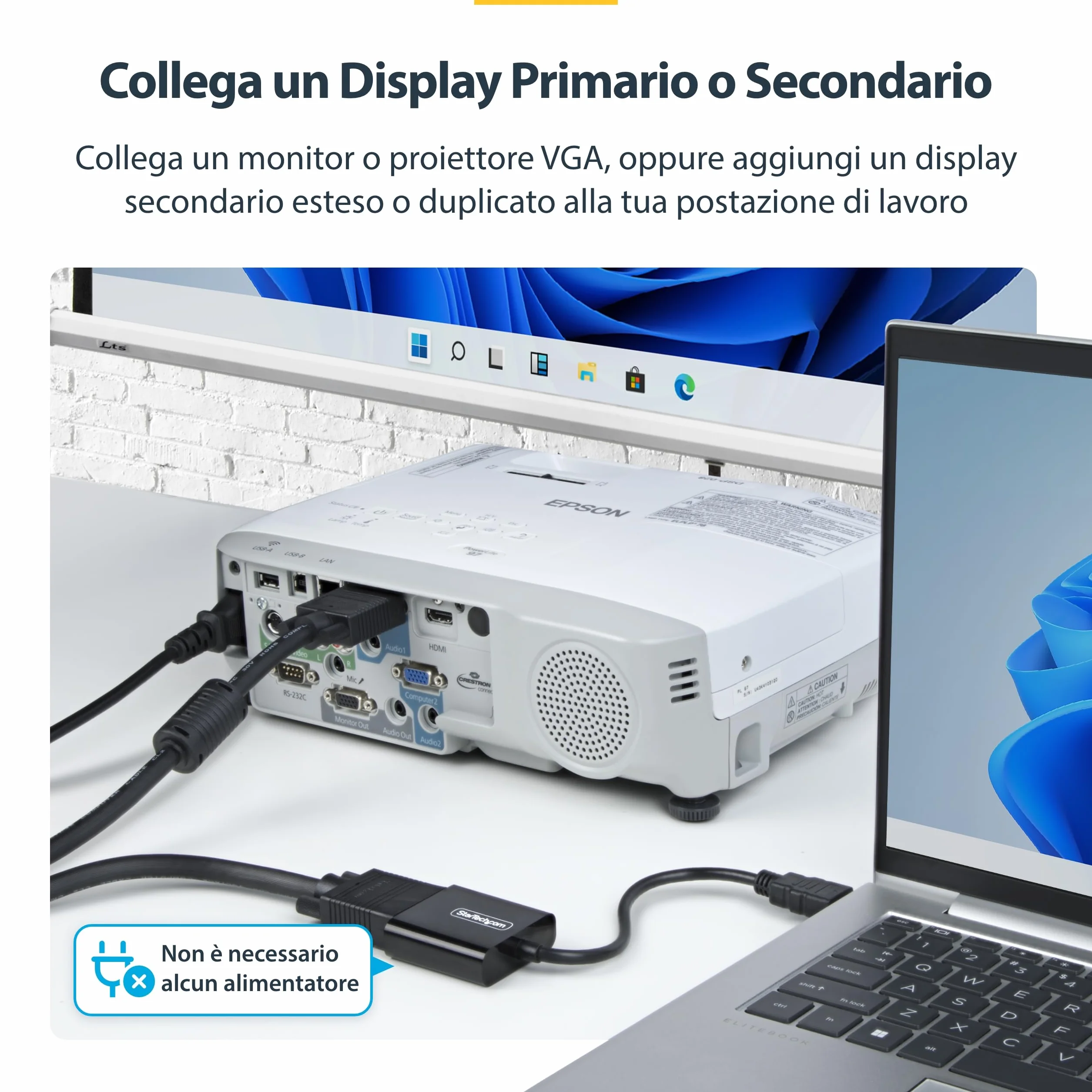 StarTech.com Adattatore HDMI a VGA Convertitore Video Attivo 1080p