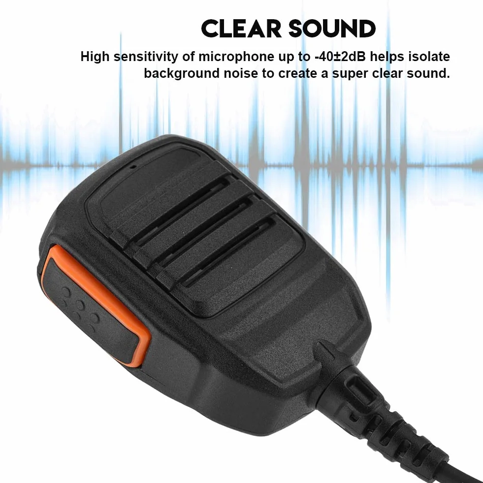 Microfono a Mano HYTERA HYT 3,5 mm Antipolvere Impermeabile Altoparlante Walkie-Talkie Radio CB Nero