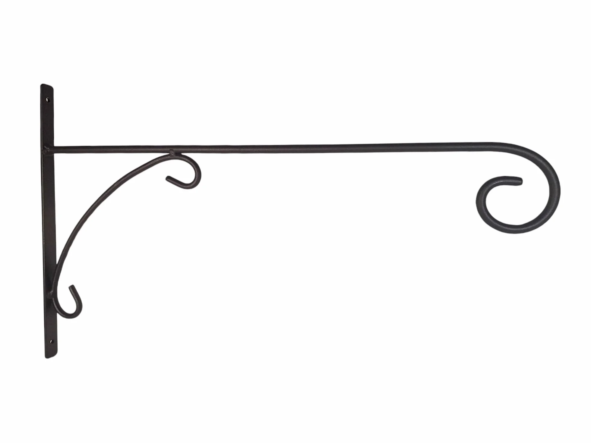 Braccio a Muro in Ferro 60 cm x 36 cm x 2,5 cm Supporto Parete per Stelle Natalizie Esterno Nero