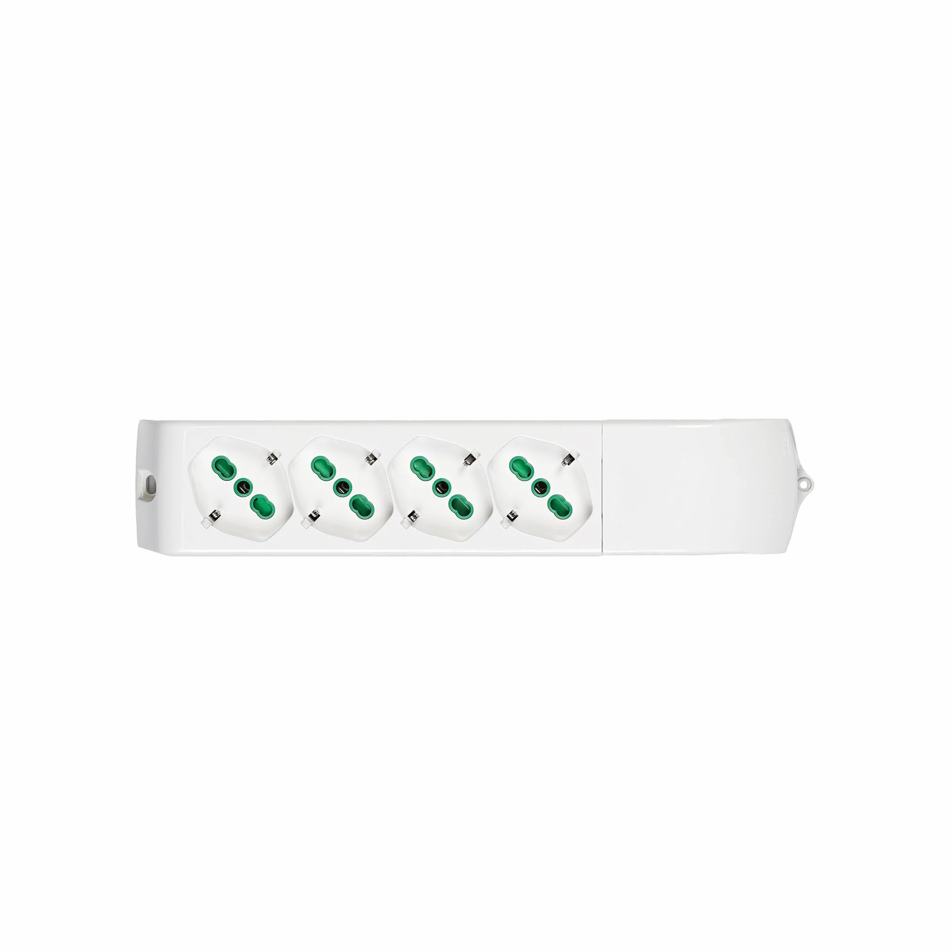 FANTON Multipresa Elettrica 4 Prese Schuko Bipasso Italiano 16A Bianca