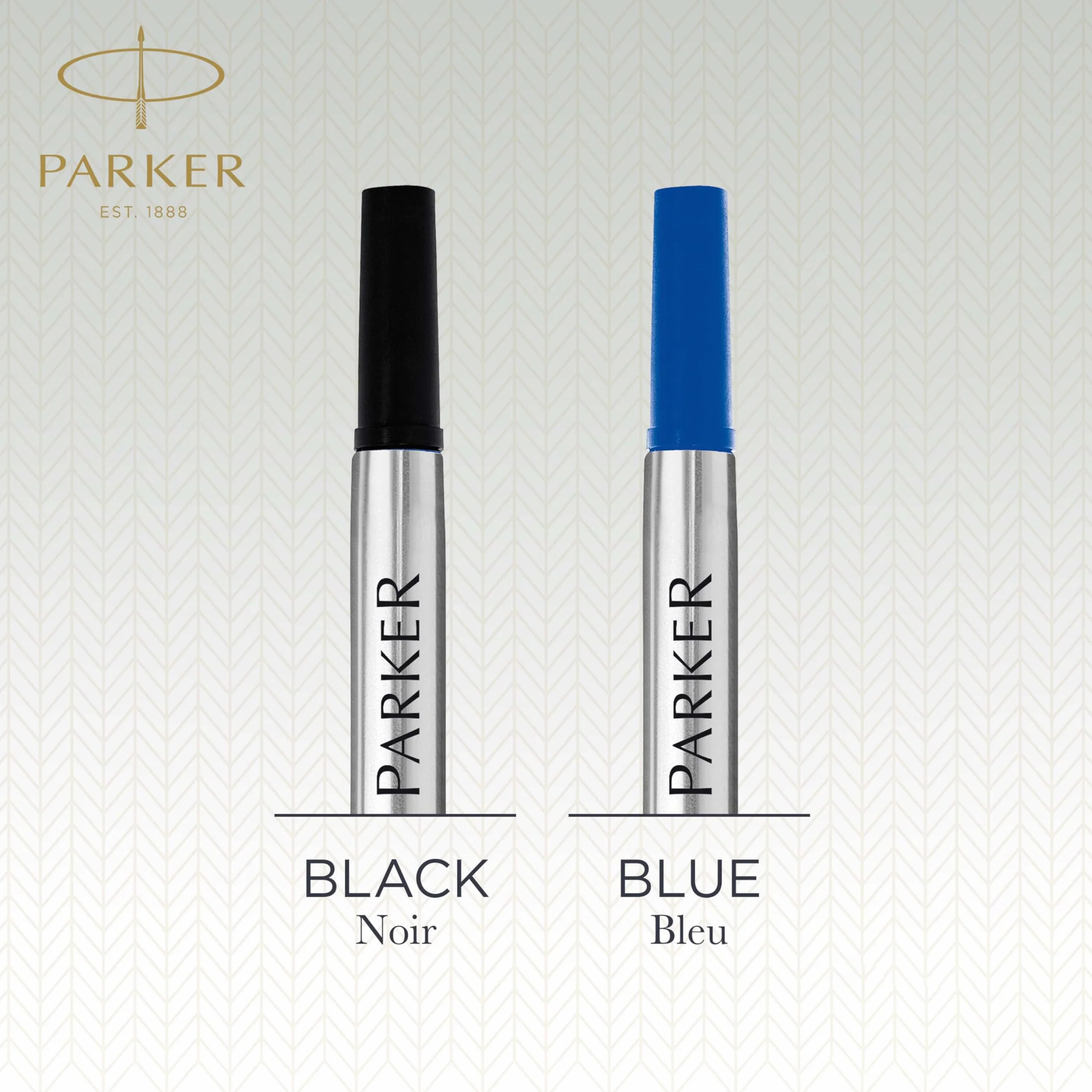 Parker ricarica per penna roller punta media nero confezione da 2