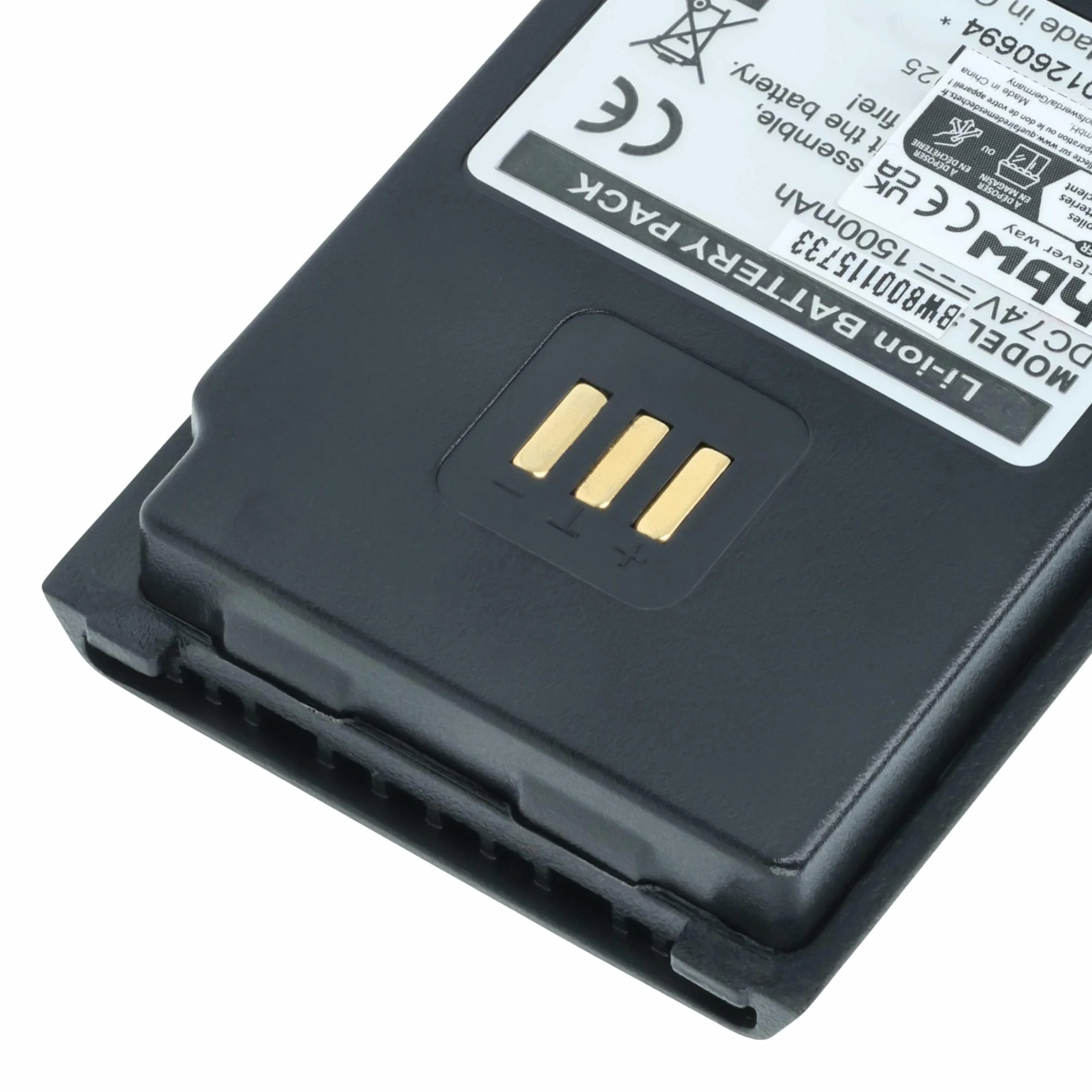 vhbw 2x batteria compatibile Hyt/Hytera PD502 PD560 UL913 PD506 PD505 PD502i-UL PD500 UL913 radio 1500mAh 7,4V Li-Ion