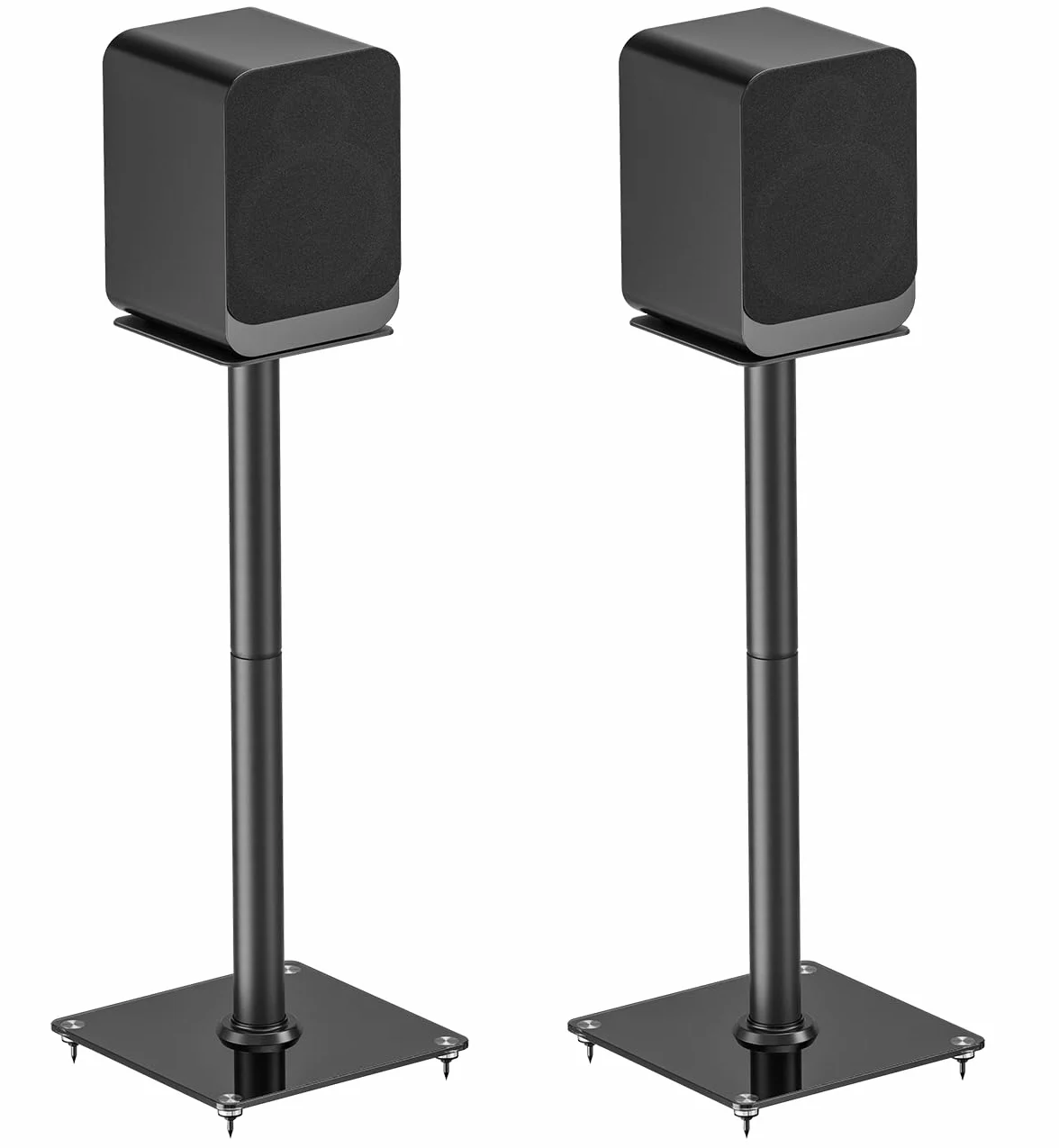 Set di 2 supporti per altoparlanti HS35L portata 25 kg con tappetino anti-vibrazione