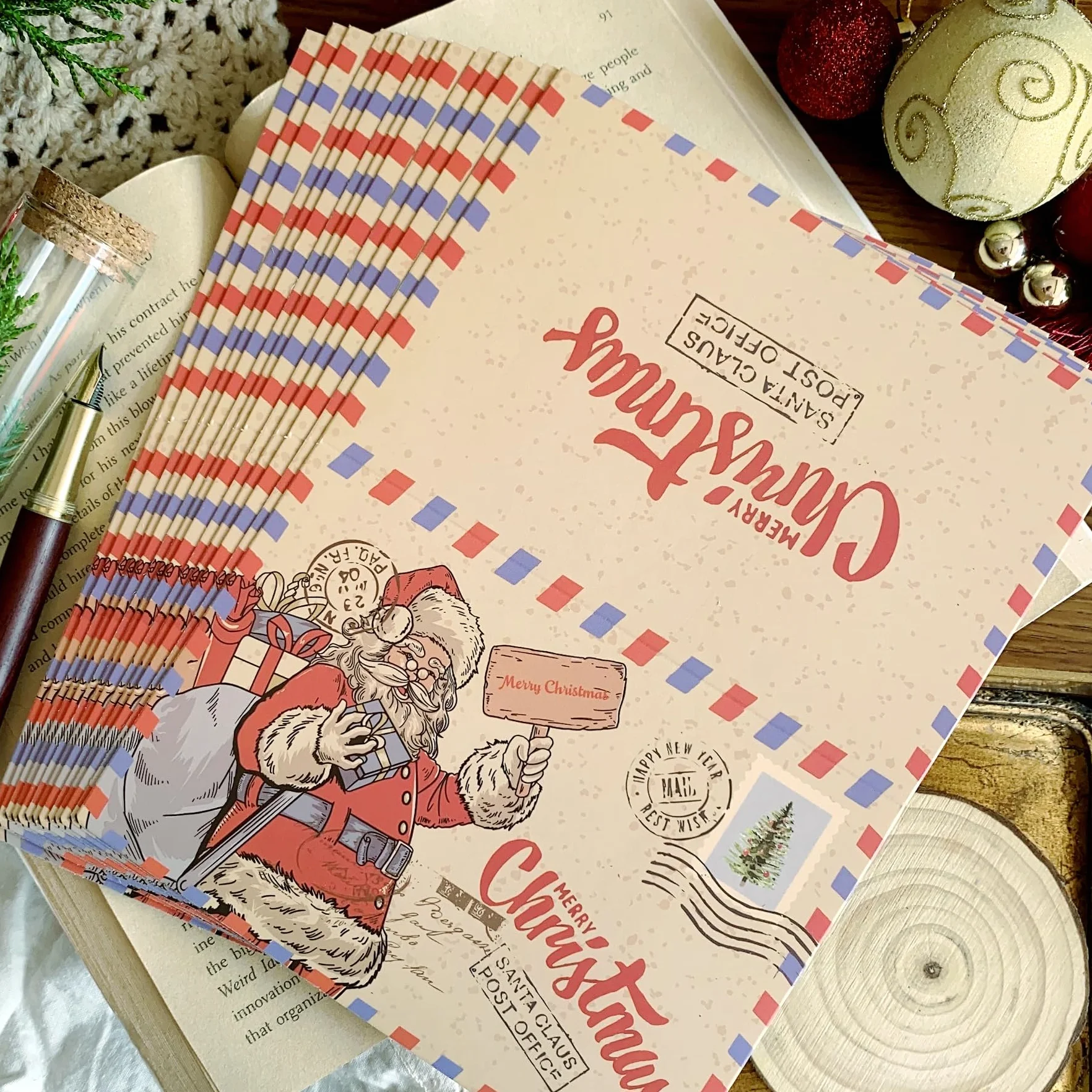 Biglietti Auguri Natale con Buste CLHXWU12 A6 Vintage