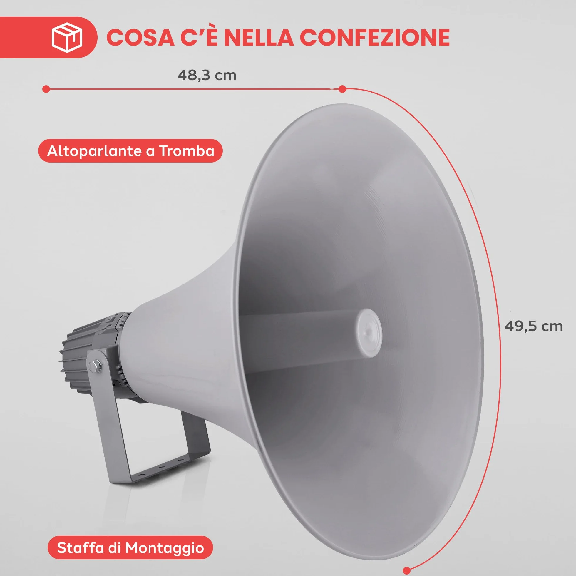 Pyle Cassa Audio Altoparlante PA 50 cm 100 W 400Hz-5KHz 16 Ohm 70V/100V