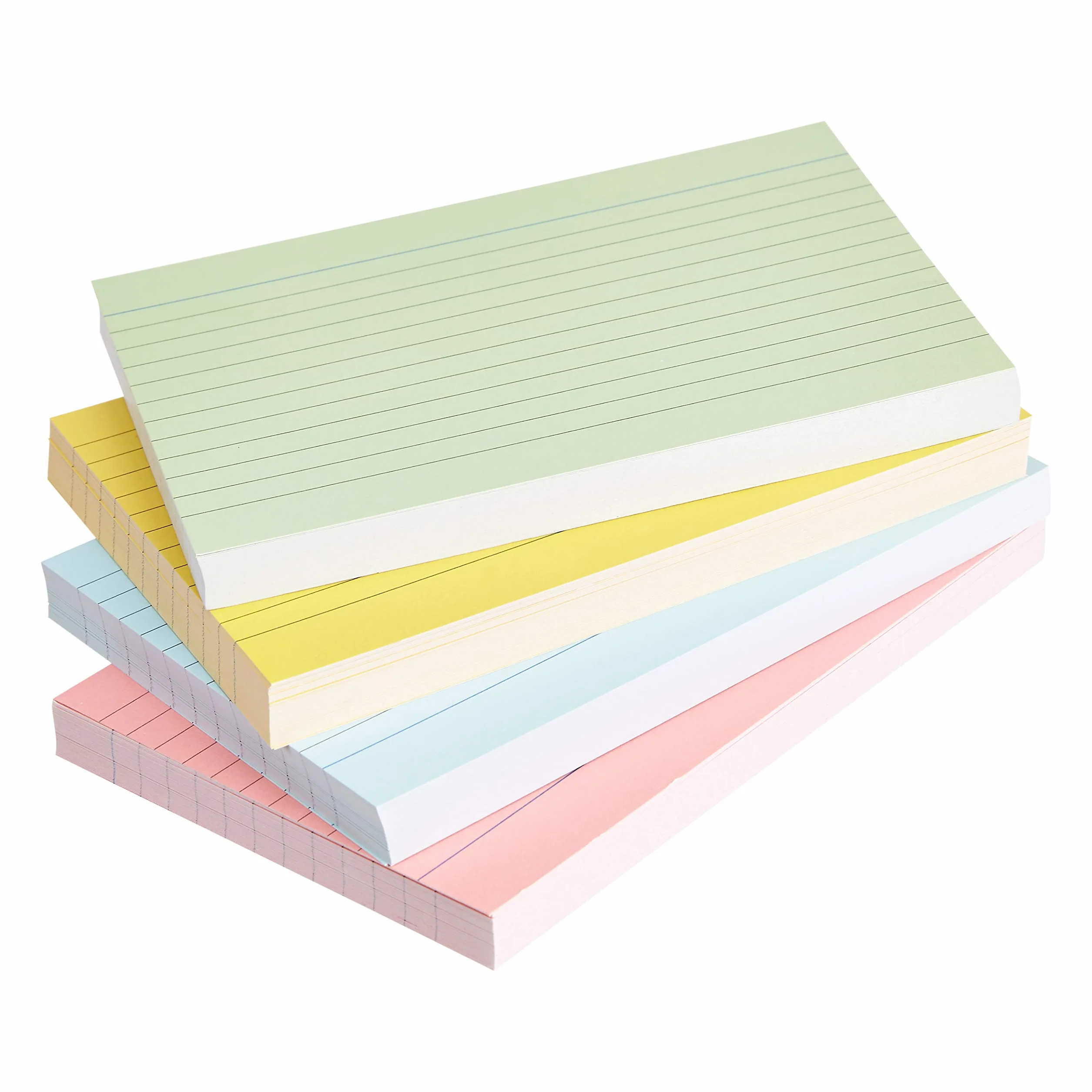 Amazon Basics A6 karteczki samoprzylepne, a righe, kolory fluorescencyjne, 200 sztuk
