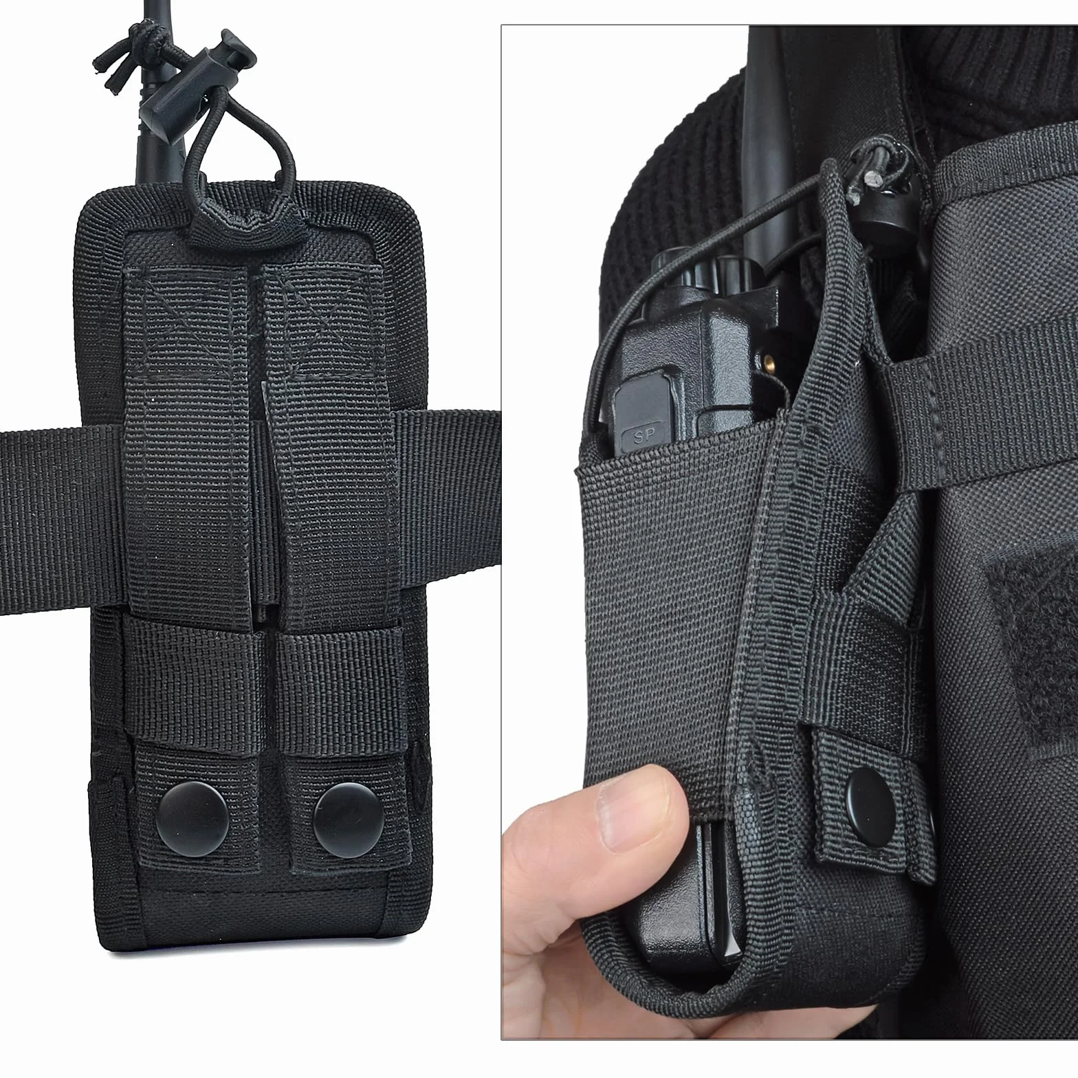 HYS Walkie Talkie Pouch Molle Supporto Radio Custodia Multifunzionale