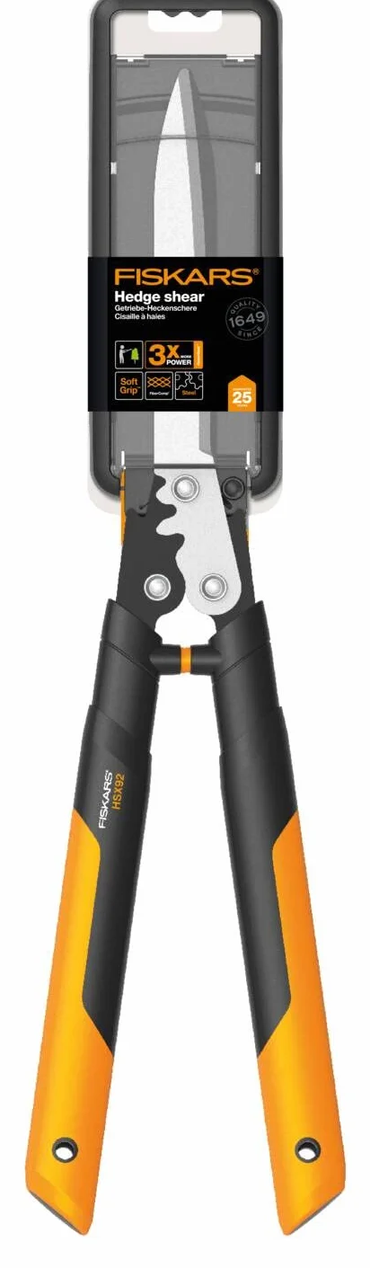 Fiskars Cesoie per siepi PowerGear X 63 cm Acciaio Antiaderente