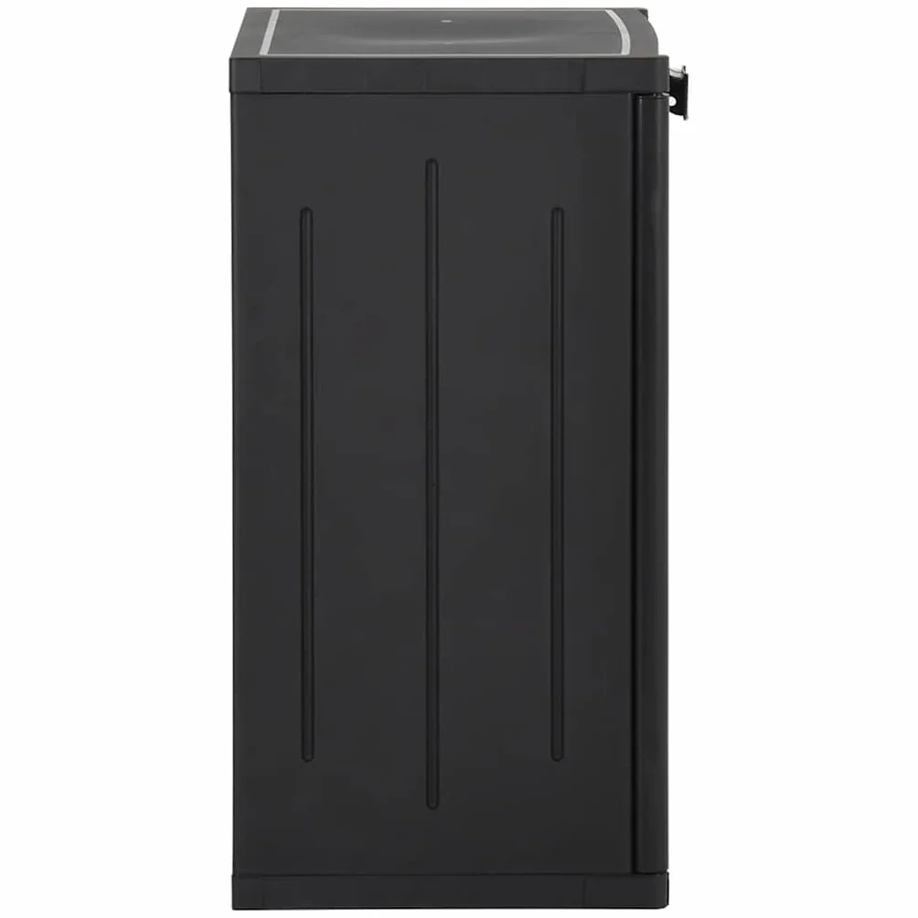 vidaXL Armadio da Giardino Rattan PP 65x45x88 cm Nero