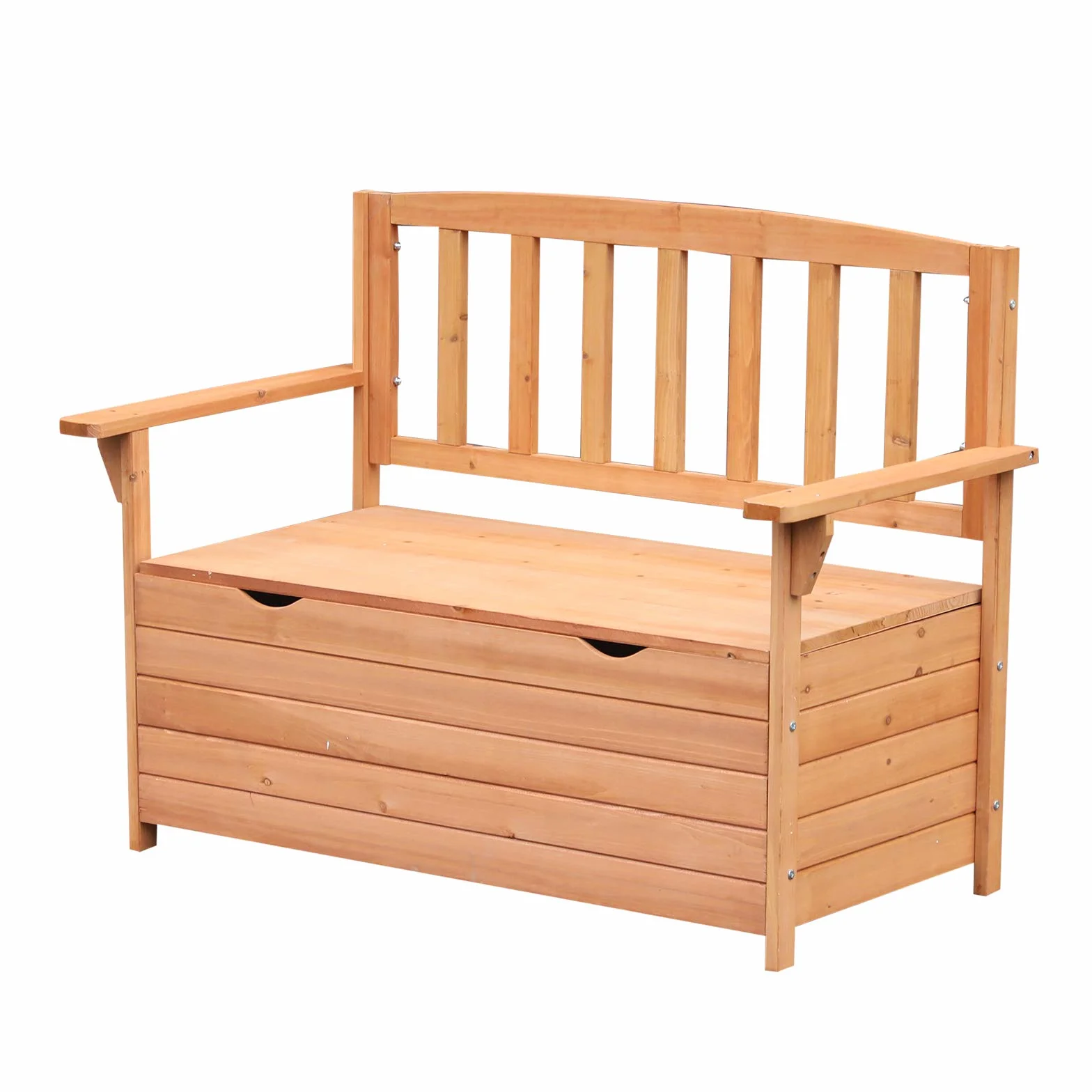 Outsunny Panchina da Giardino 2 Posti con Vano Contenitore Legno 112x58x84cm