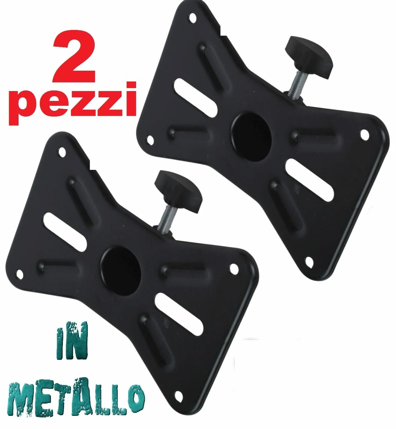 Adattatore Stativi Casse Acustiche Ferro Flangia Basetta Universale Treppiedi 2 Pezzi