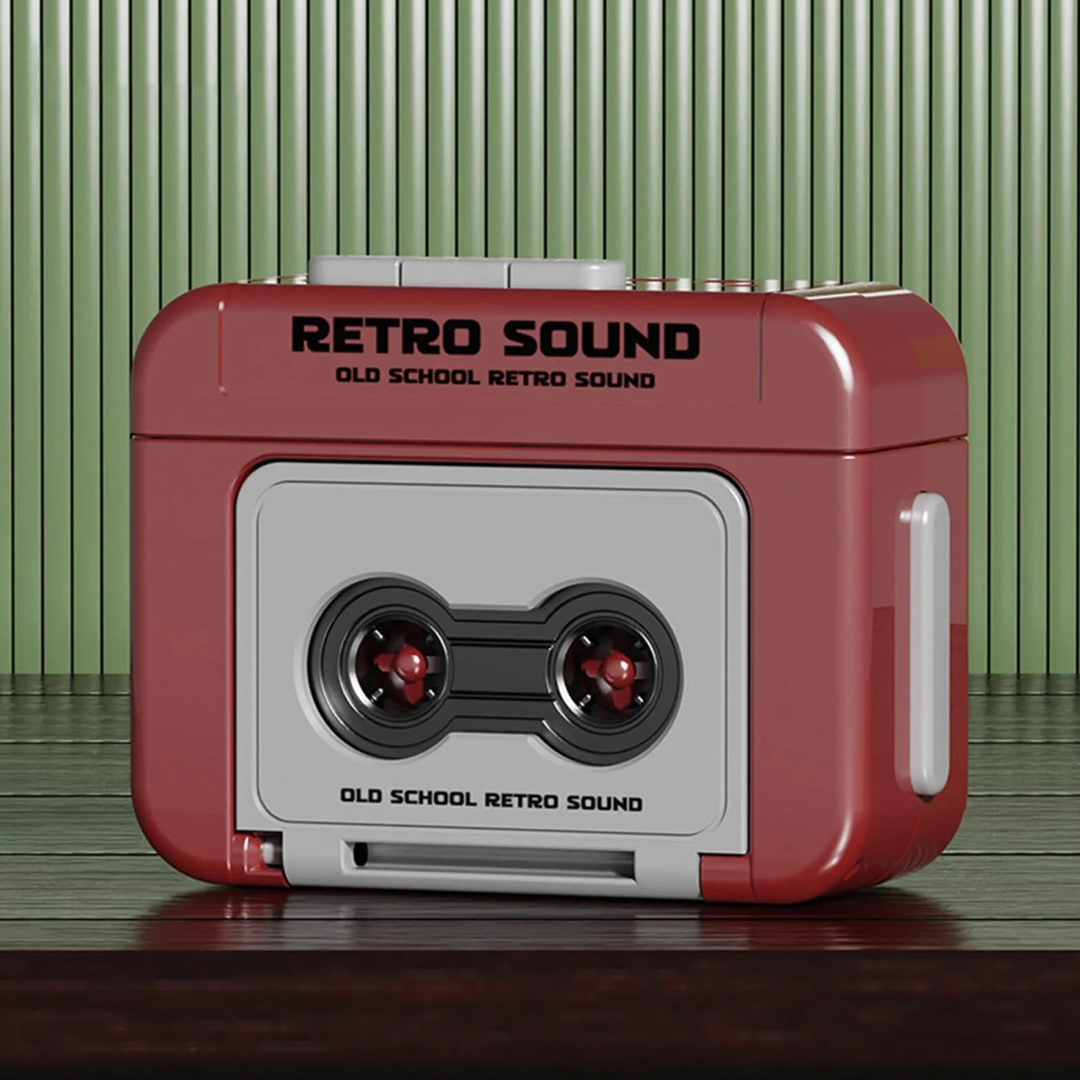 Retrò Piccolo lettore di cassette registratore a nastro musicale portatile