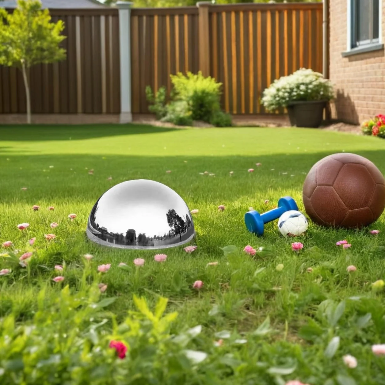 BESPORTBLE 4 sfere da giardino in acciaio inox, 76 – 150 mm, riflettenti, antiruggine, infrangibili, per interni ed esterni, moderne sfere per la decorazione del giardino e della terrazza