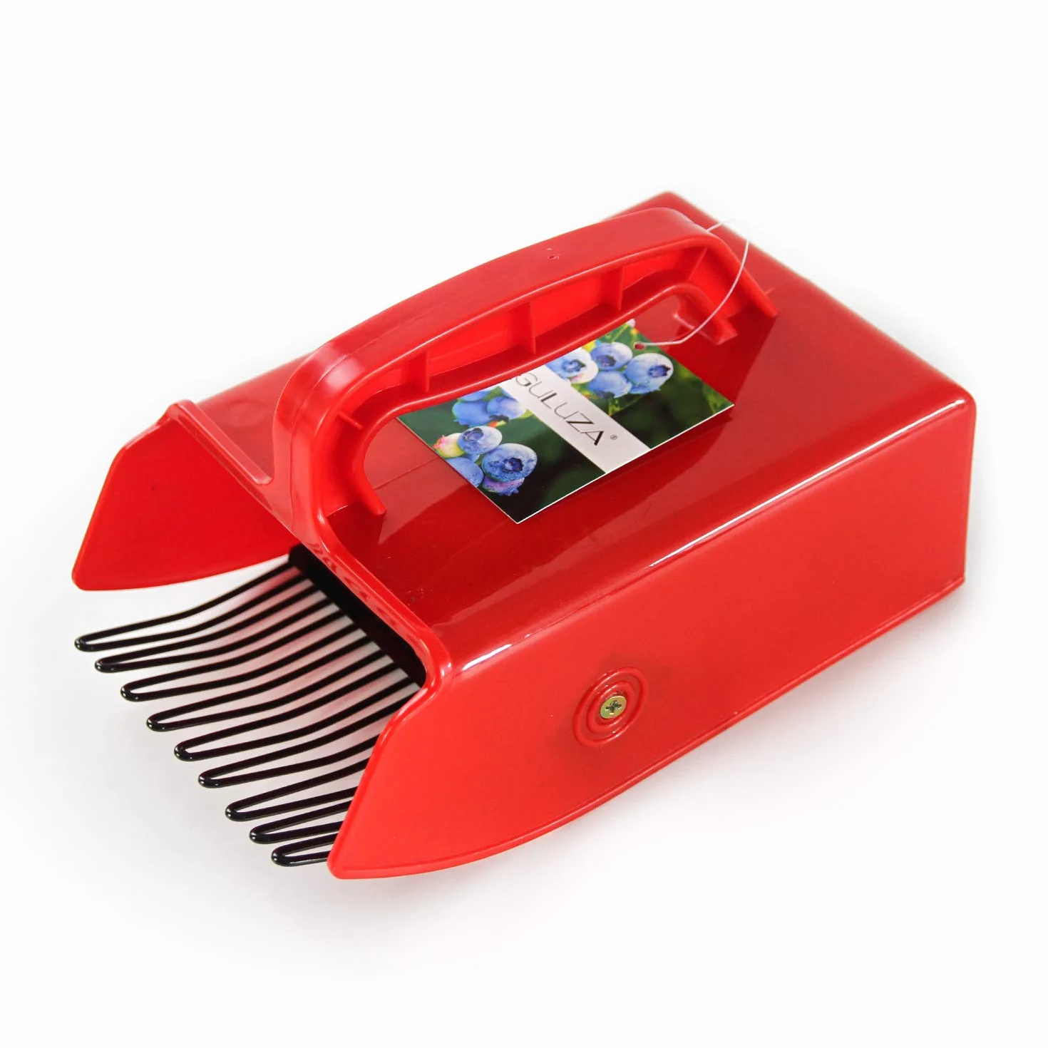 GUGULUZA Raccoglitore Bacche Attrezzo per Frutti Piccoli,Raccoglitore Mirtilli, Berry Picker 24 x 14 cm (Rosso)