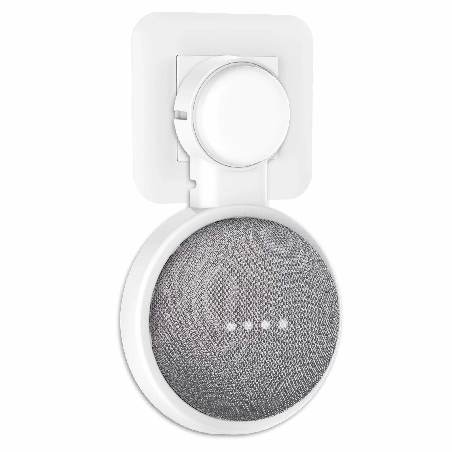 PlusAcc Supporto a Muro per Nest Mini/Google Home Mini, Staffa di Montaggio a Spina Bianca