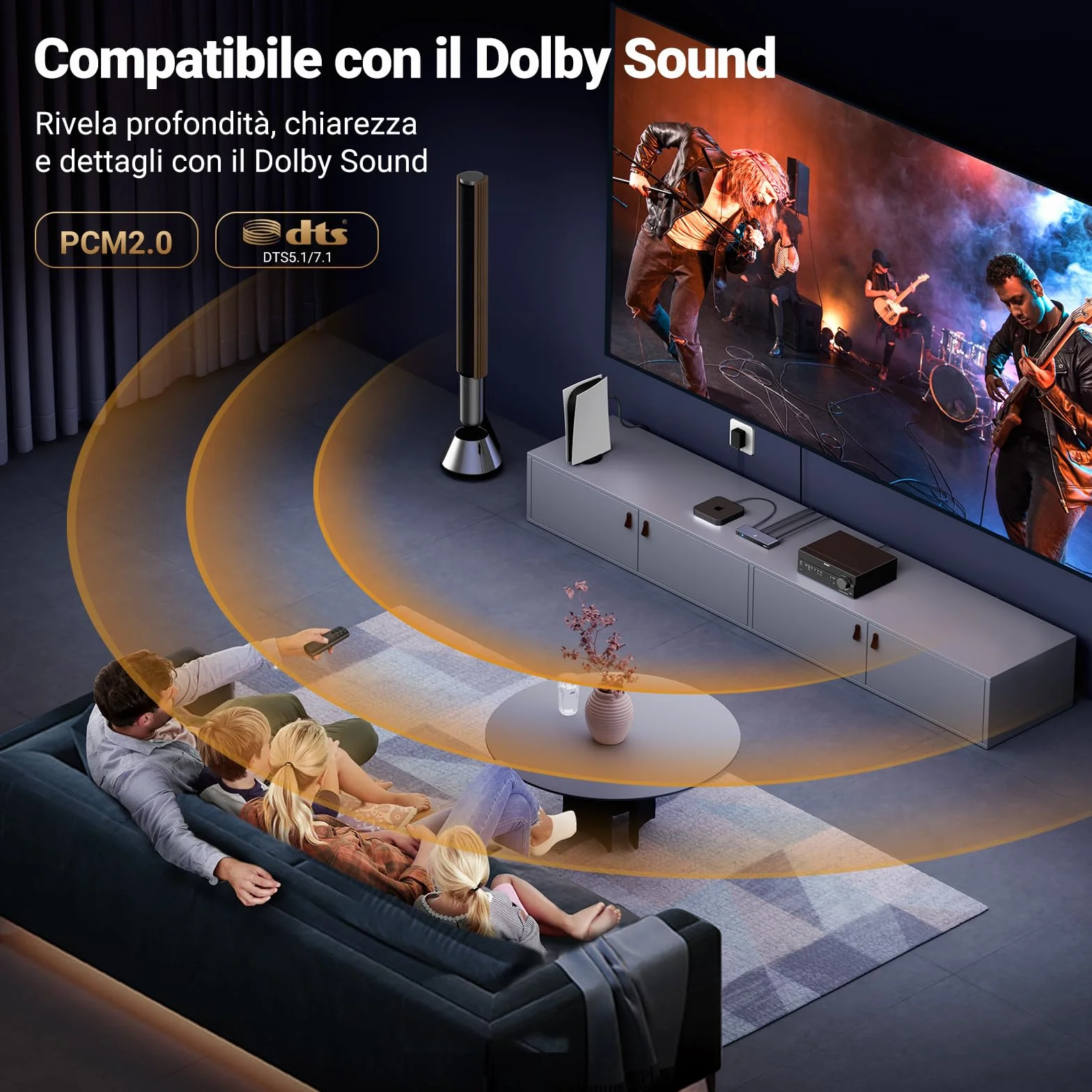 UGREEN Switch HDMI 2.1 8K 60Hz 4K 240Hz HDCP 2.3 5 Ingressi 1 Uscita Telecomando