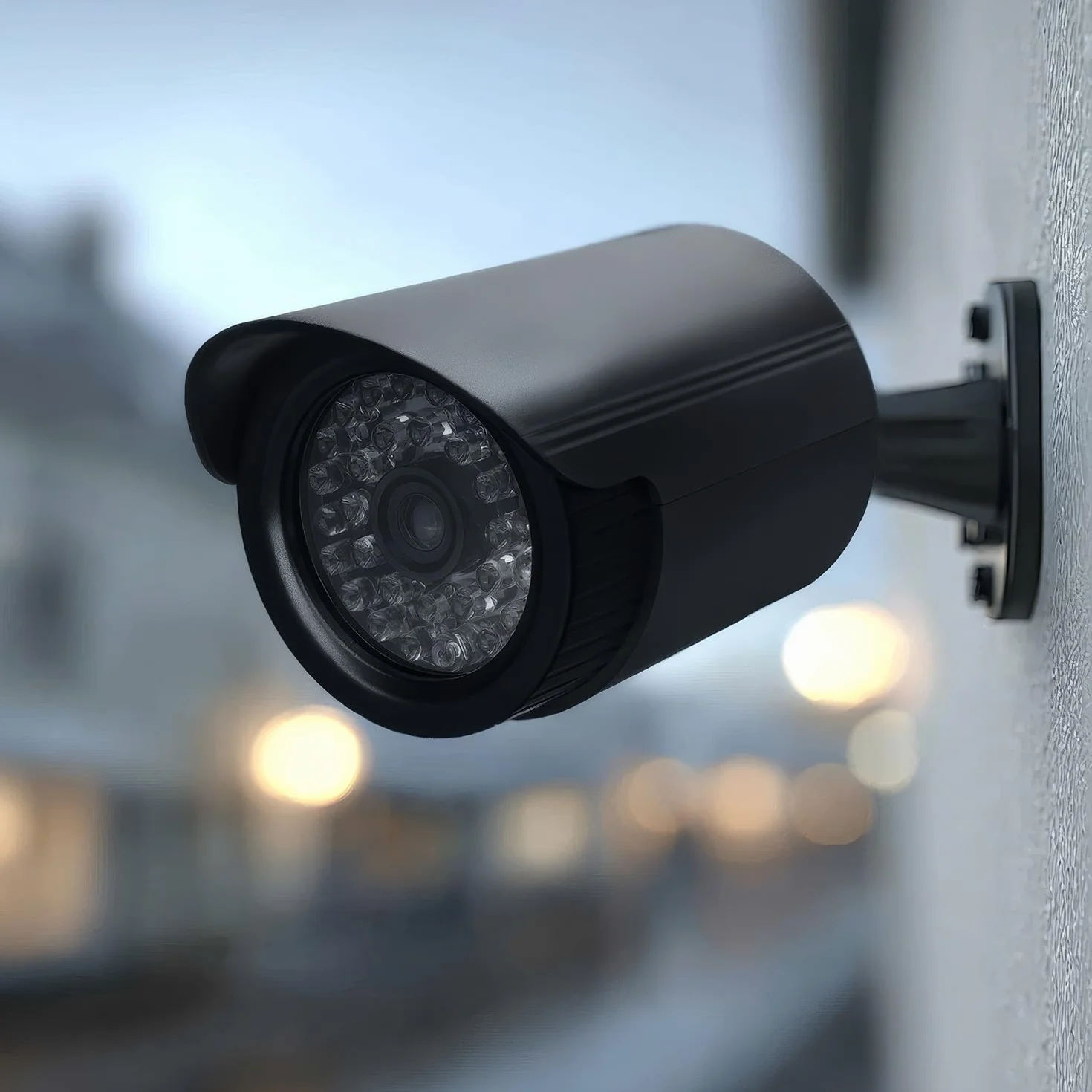 Maclean IR1800 Telecamera finta lampeggiante LED IP44 Staffa regolabile esterni interni Nero