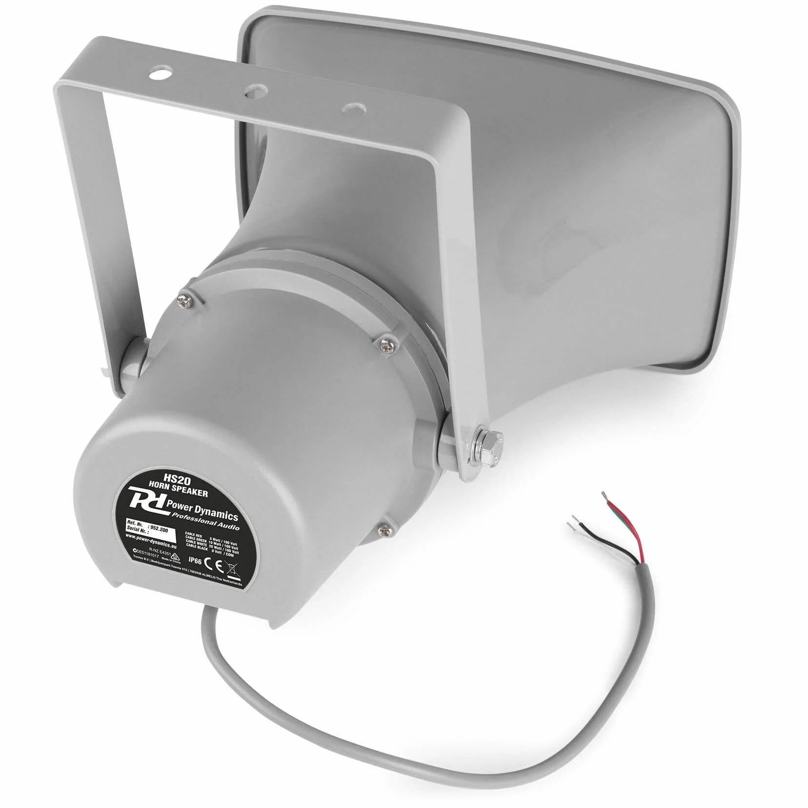Power Dynamics HS20 Altoparlante a padiglione 100 V con staffa di montaggio