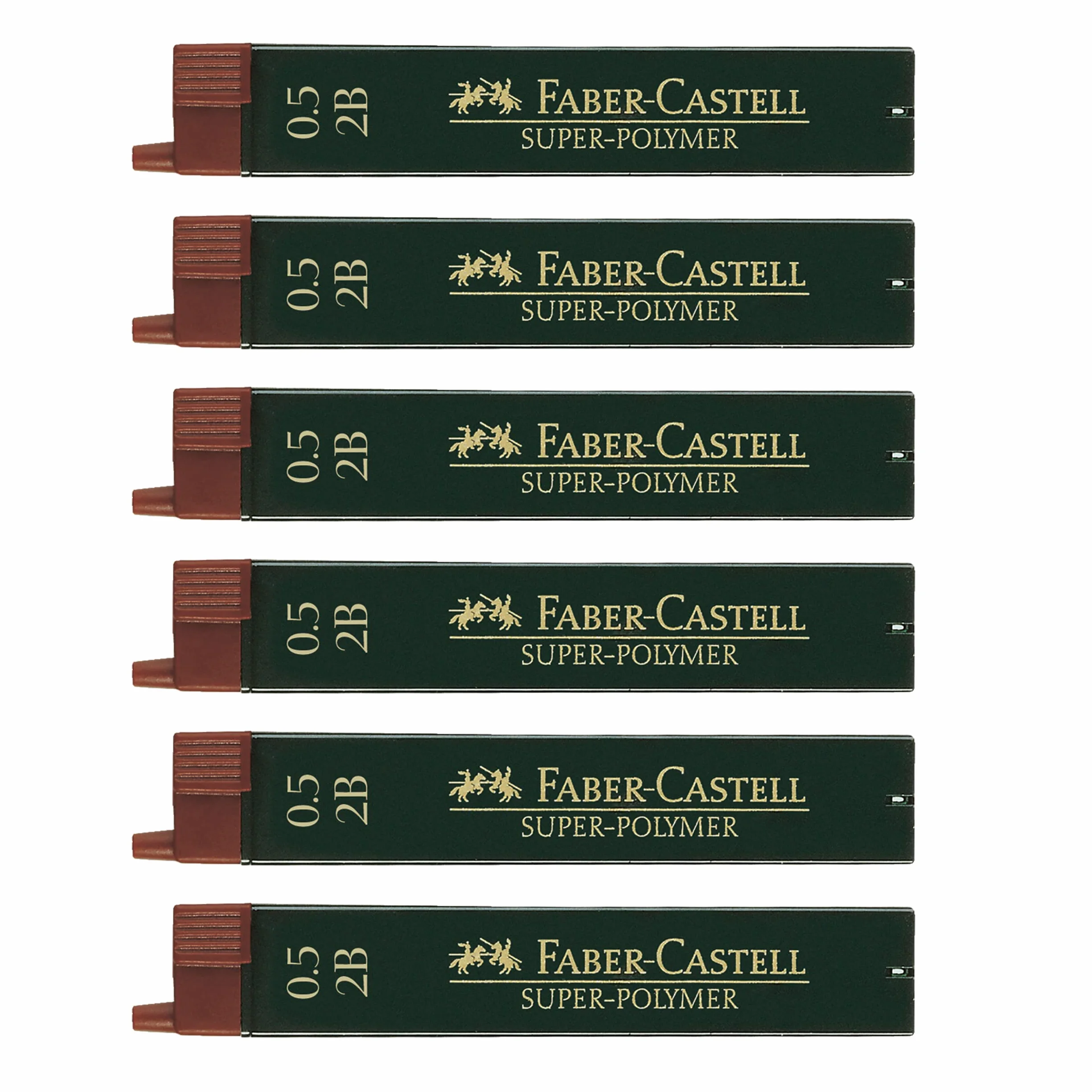 FABER-CASTELL Super Polymer Set mine sottili 0,5 mm 2B 6 pezzi