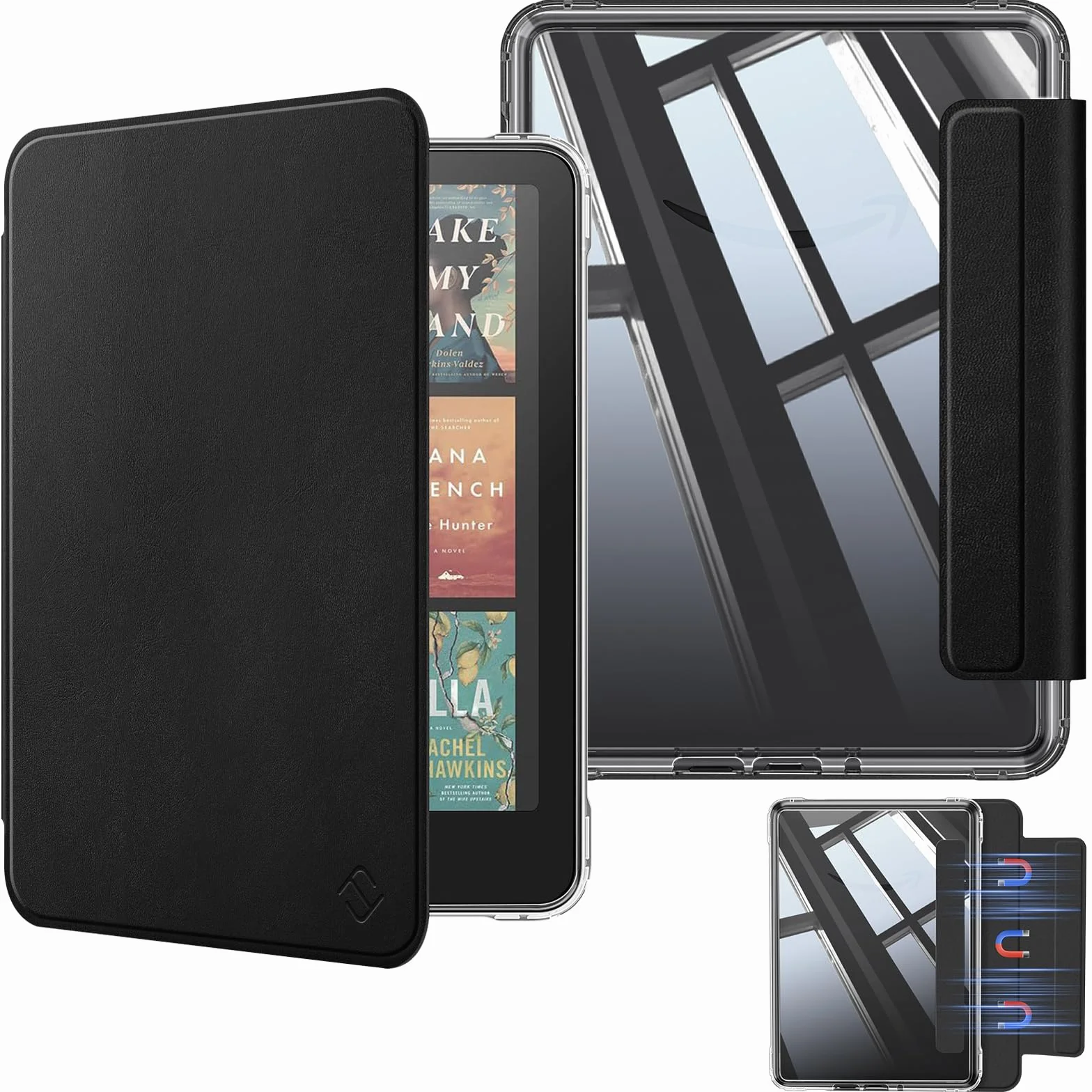 FINTIE Staccabile Custodia Magnetica per Kindle Paperwhite 7" (12ª Gen, 2024) e Kindle Colorsoft (1ª Gen, 2024/2025), Cover Posteriore Sottile Leggero con Auto Sveglia/Sonno, Nero