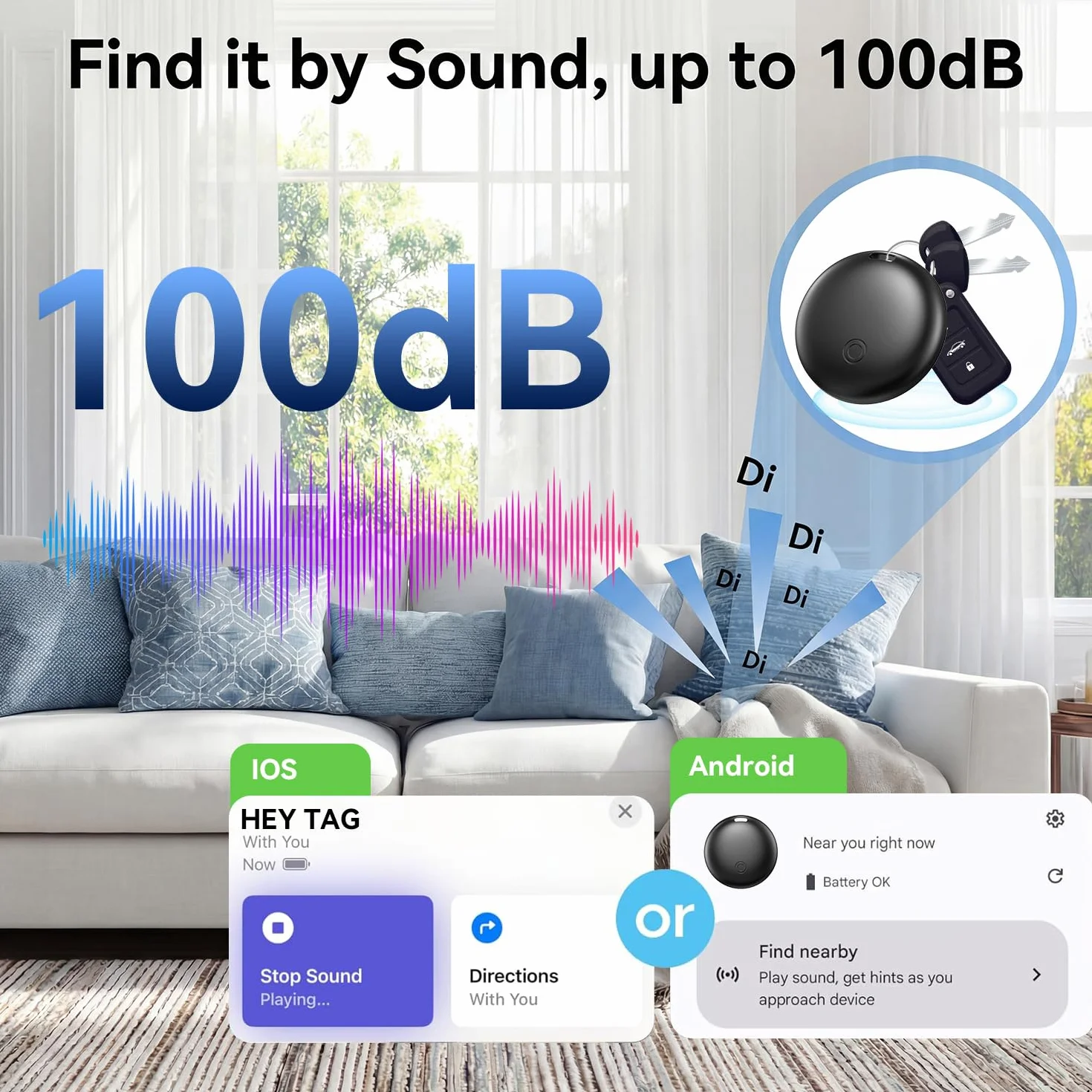 Smart Tag Bluetooth Tracker Android iOS 4 Pezzi Google Dov'è Apple Find My