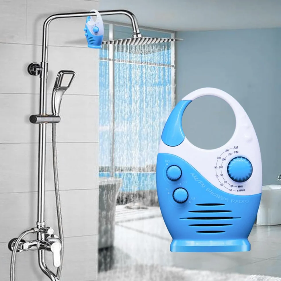 Sarini DAB/DAB+ Radio da doccia impermeabile AM FM portatile con gancio