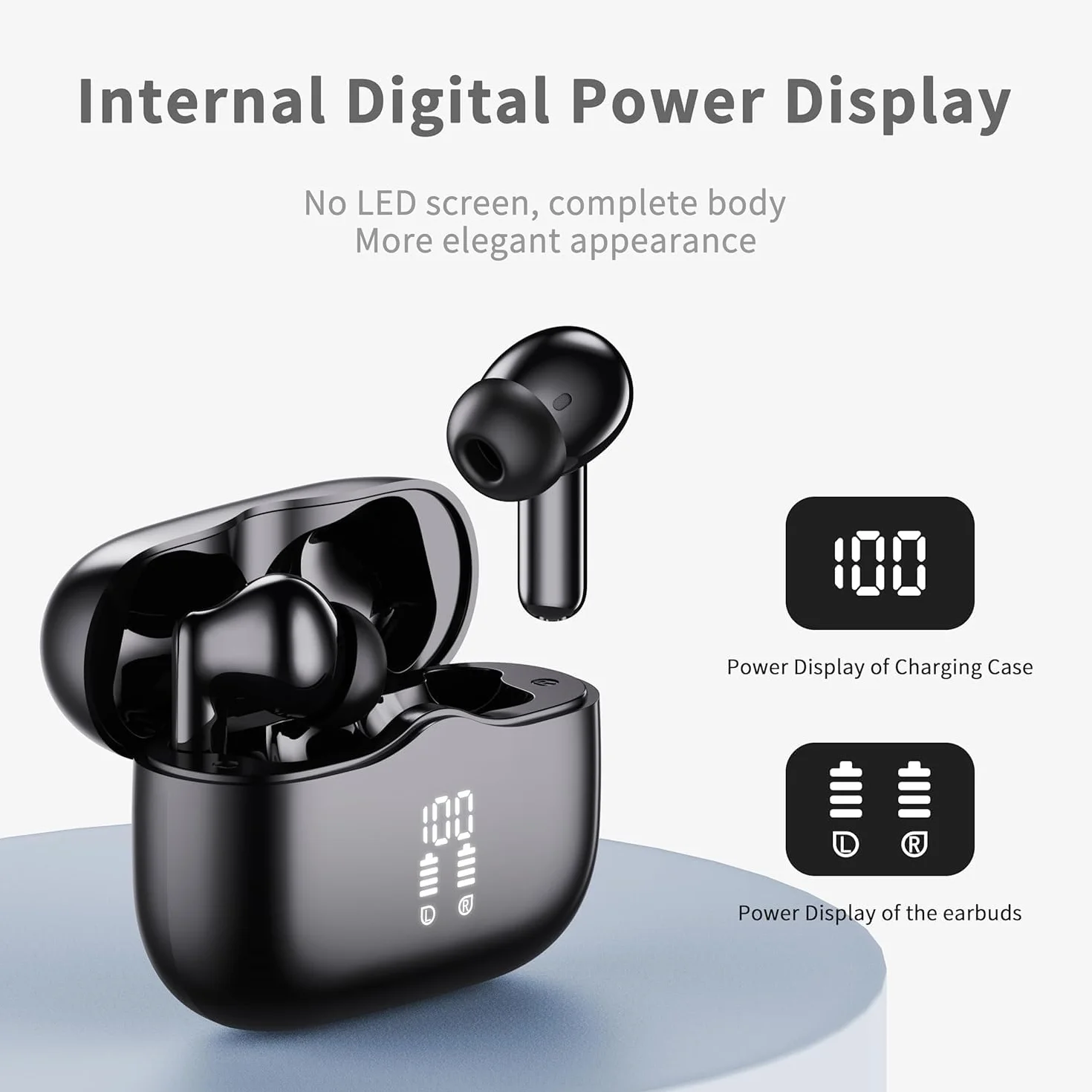 Cuffie Bluetooth 5.4 In Ear, 40 Ore Wireless con ENC, IP7 Impermeabili per iOS Android