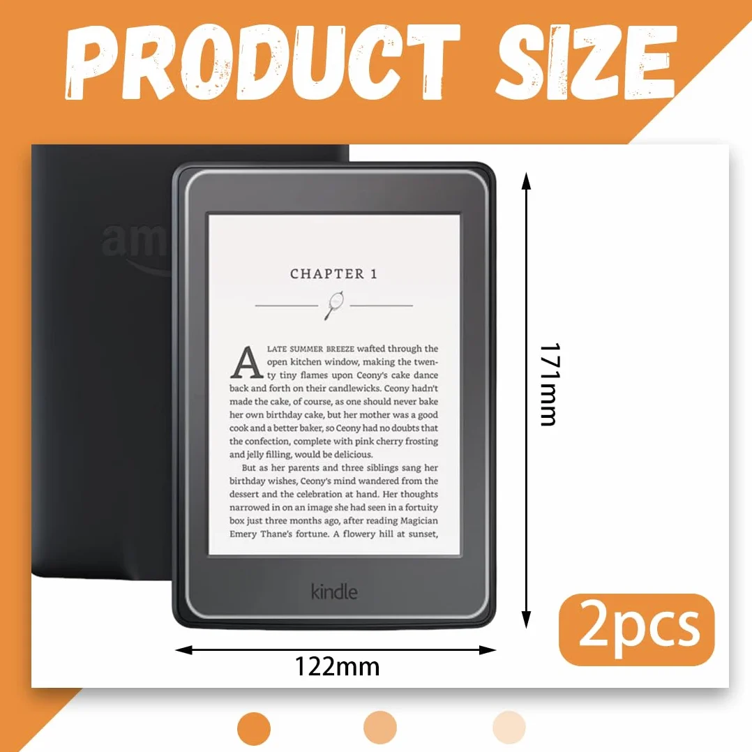 Kindle Paperwhite Pellicola Protettiva 2 Pezzi 7 Pollici Antiriflesso 12A Generazione 2024