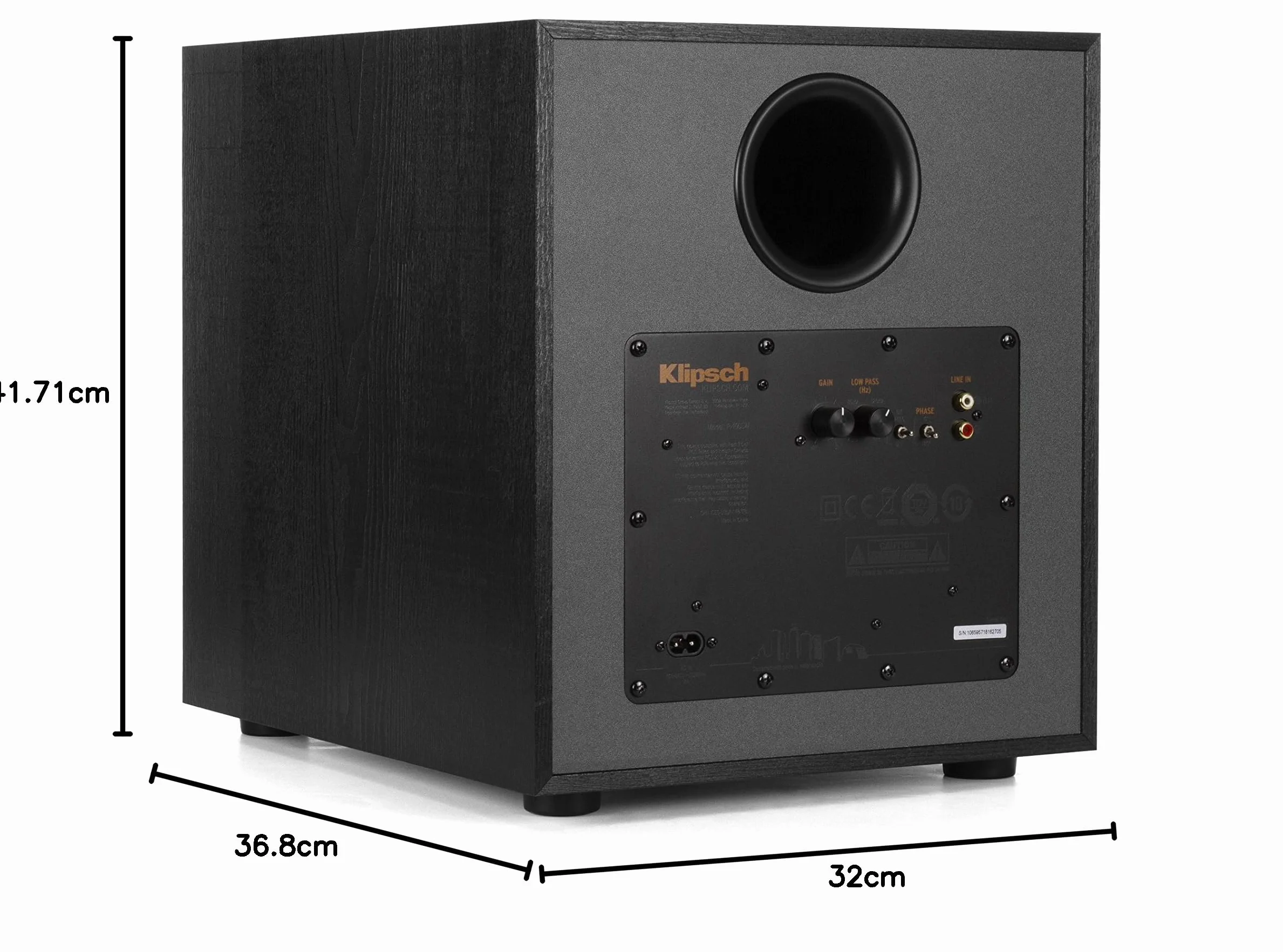 Klipsch R-100SW 150 W Nero Subwoofer