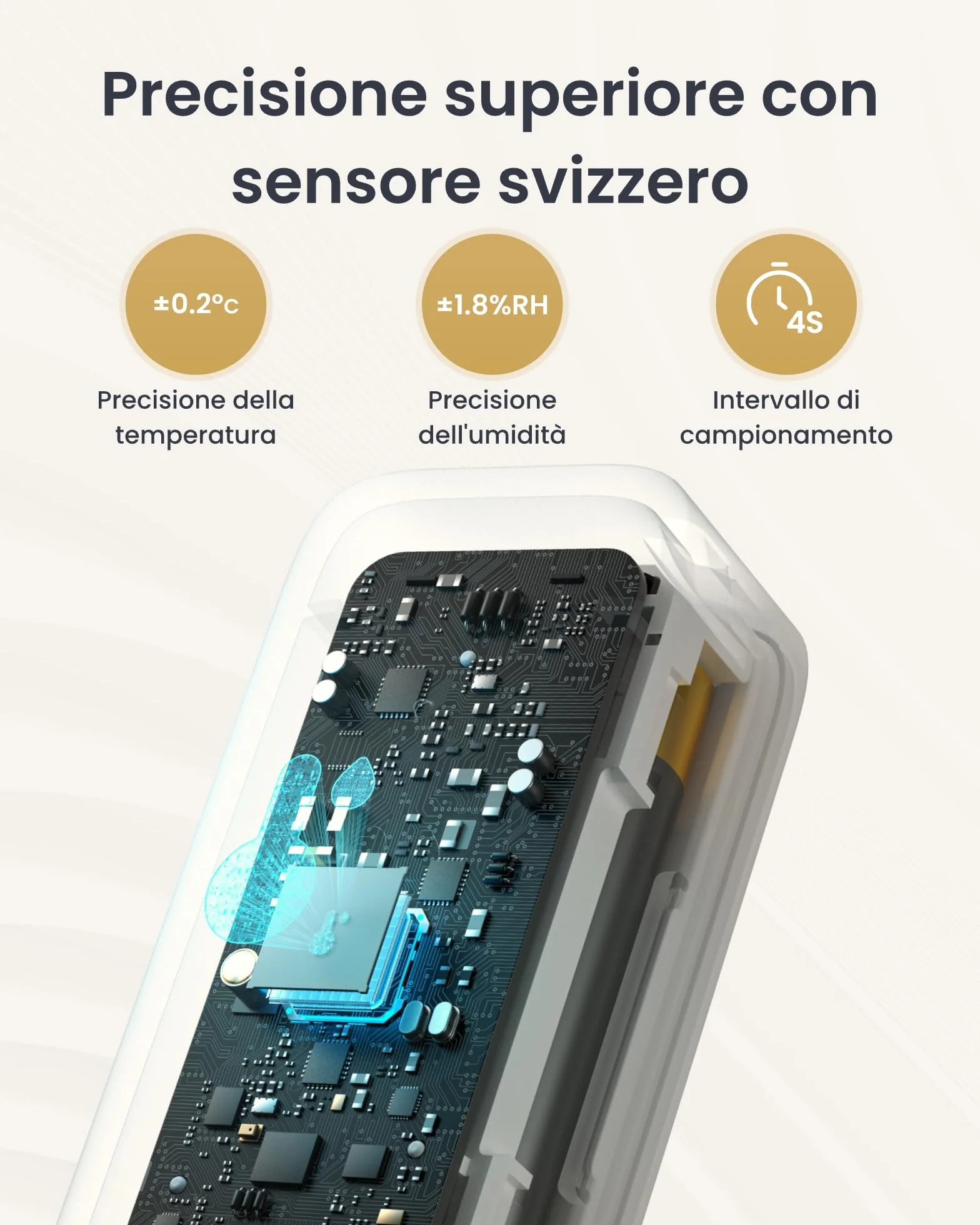 SwitchBot Termometro e igrometro WiFi 3 pezzi con hub mini Matter IP65 interno esterno senza fili