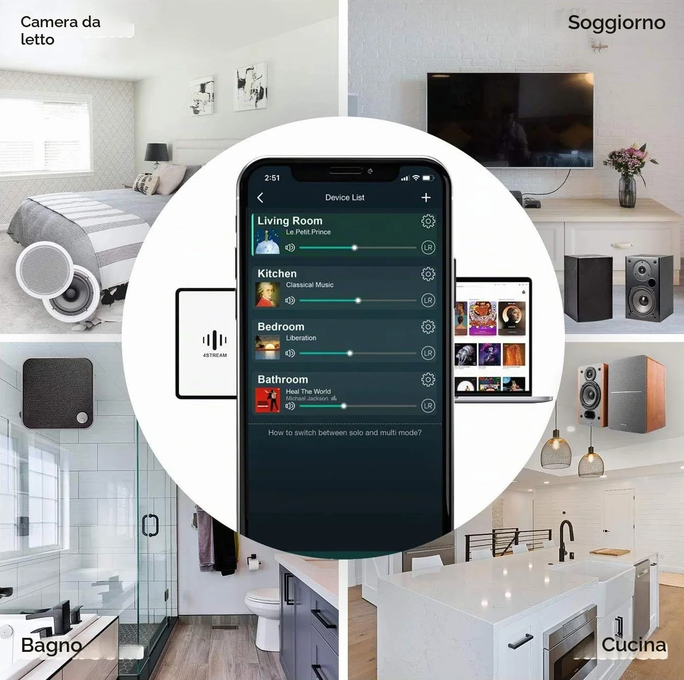 Arylic Up2stream A50+ Amplificatore WiFi Bluetooth Airplay Subwoofer TPA3116 HiFi Multiroom Wireless Stereo