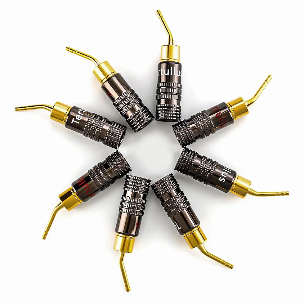 Tertullus 8 connettori a banana 2 mm per cavi 4 mm chiusura a doppia vite 8-20 AWG spinotto banana
