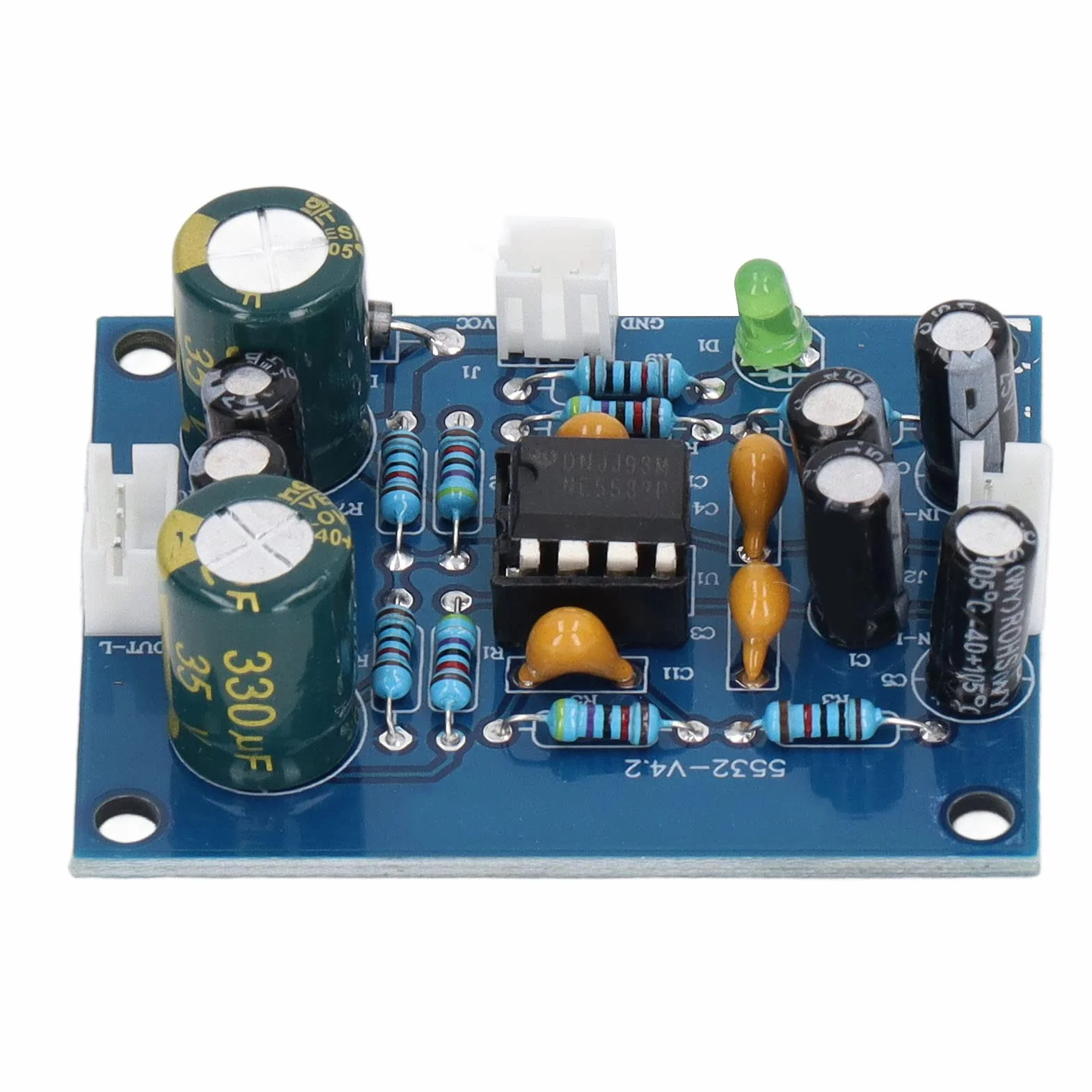 Modulo Preamplificatore NE5532 Preamp con Condensatori e Resistenze di Alta Precisione per Sistemi Hi-Fi