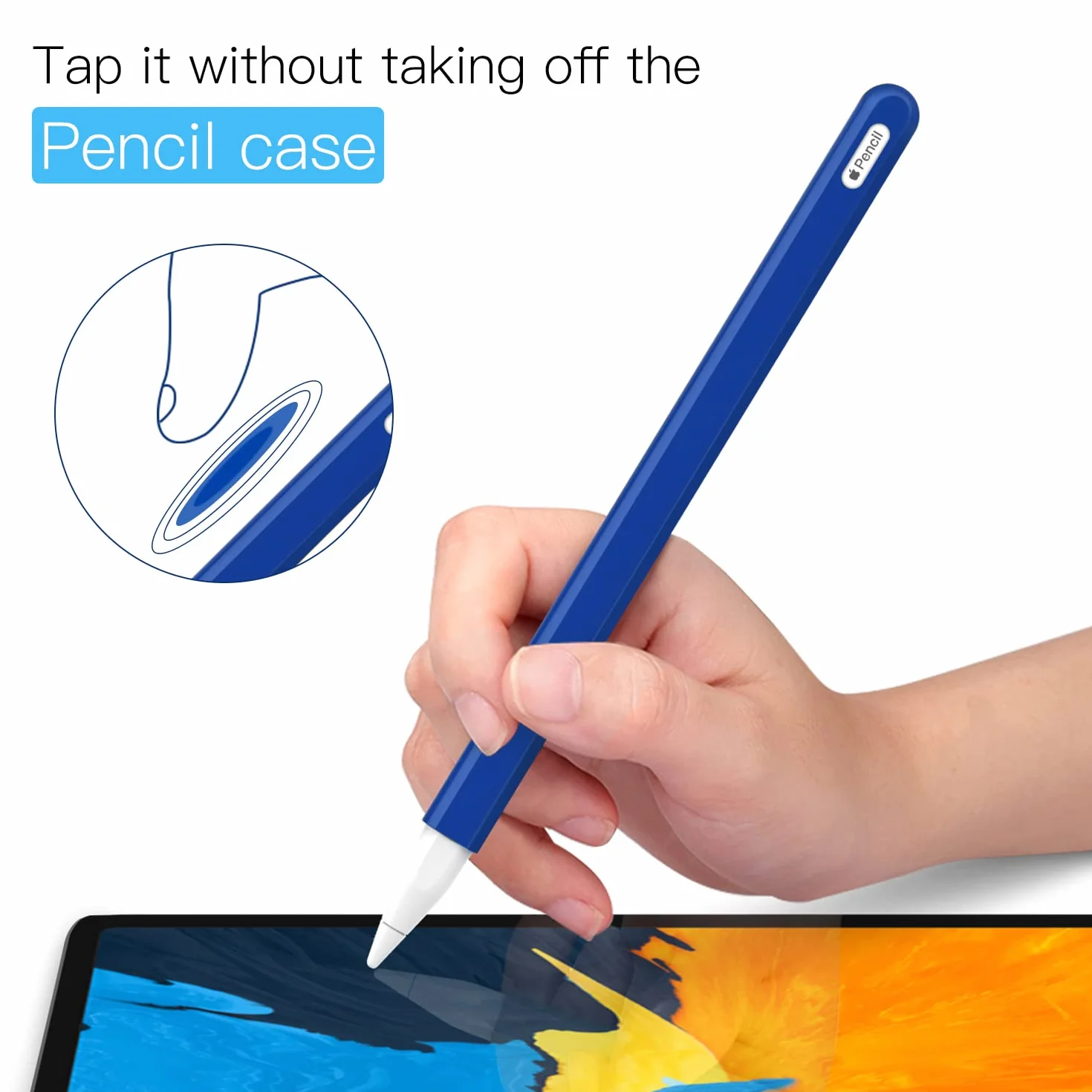 Apple Pencil PRO MoKo Cover Protettiva Custodia Penna PC Silicone Indaco