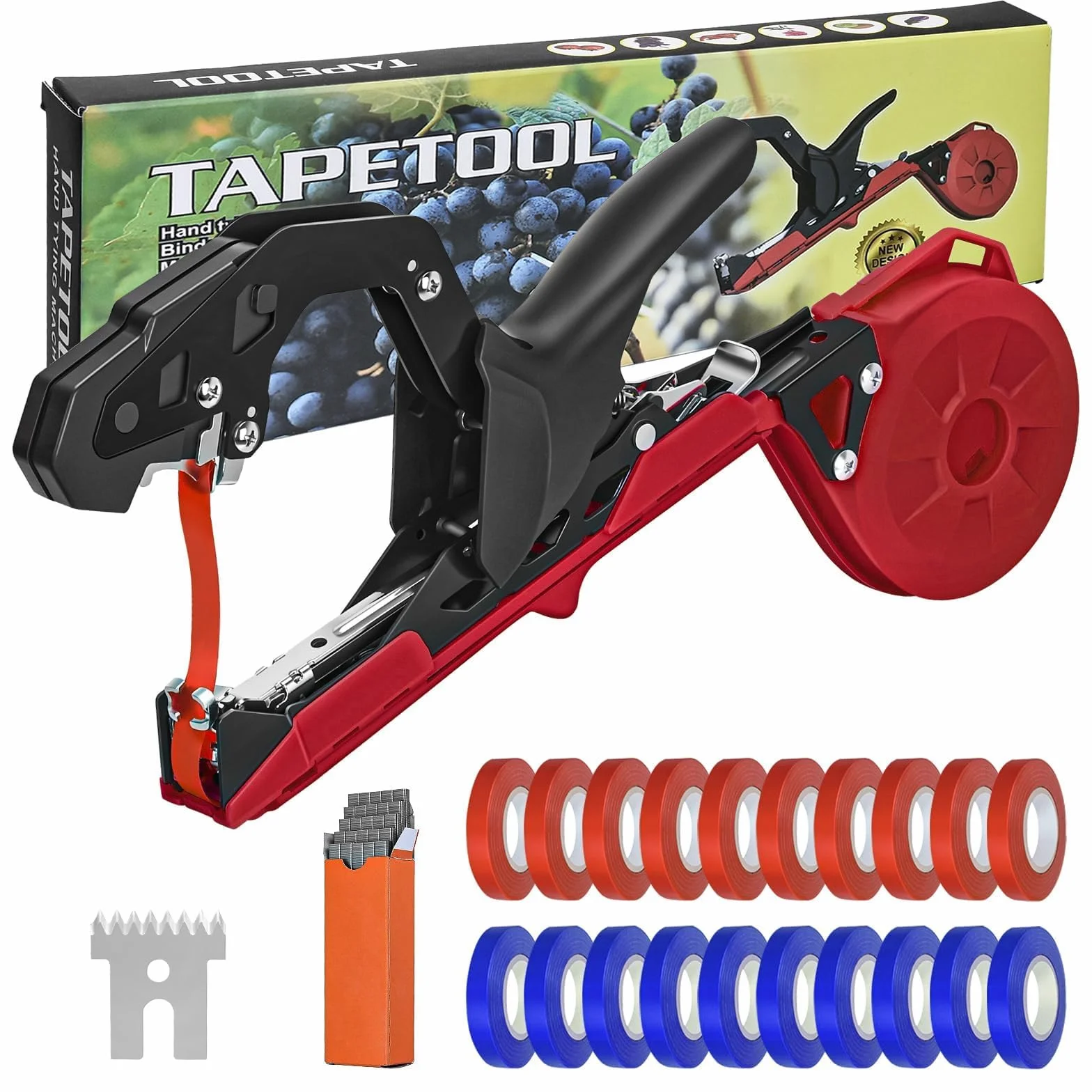 Legatrice per Piante Vigneto Pomodori Set Attrezzi Giardinaggio Orto Pinza Macchina per Legare Piante Tying Macchina Strumento Nastro a Mano per Legare Fiori Verdura Vigneto Attrezzo Giardino